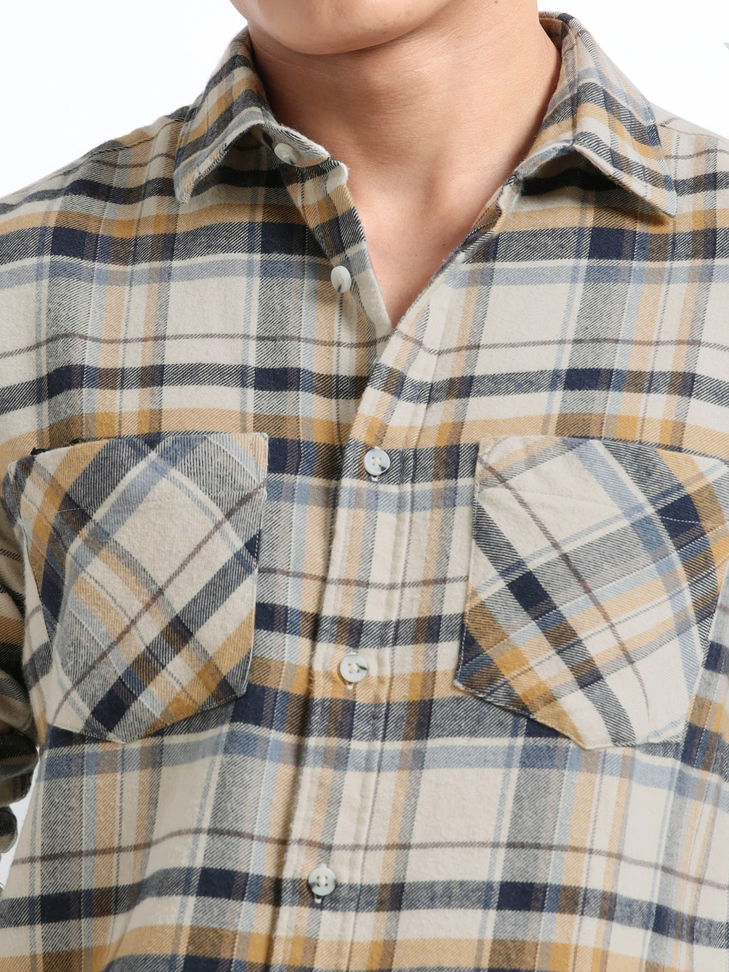 Timeless Grid Shirt - Beige