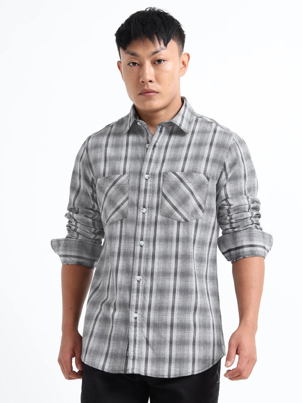 Timeless Grid Shirt - Grey