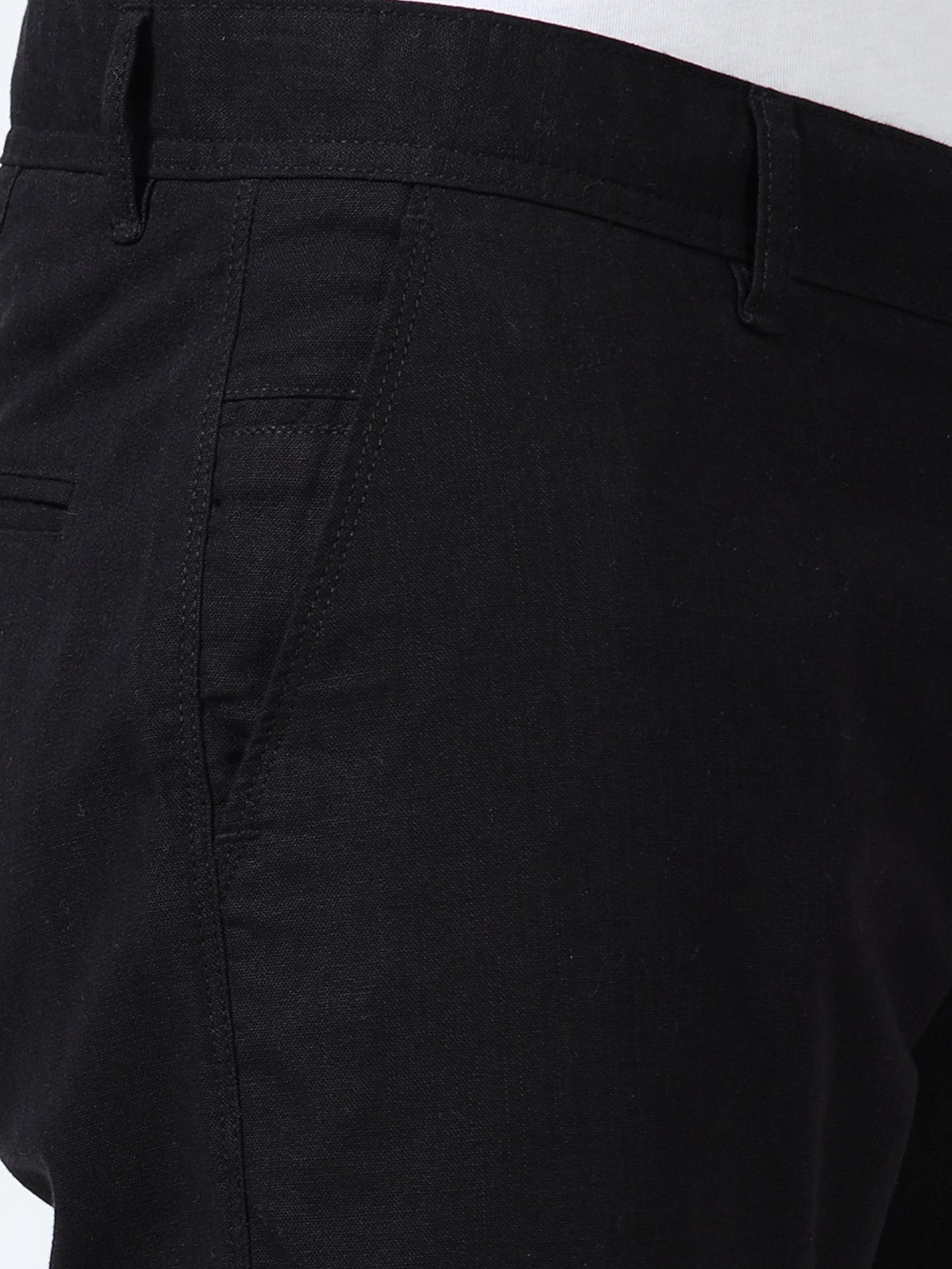 Everyday Ease Linen Trousers - Black
