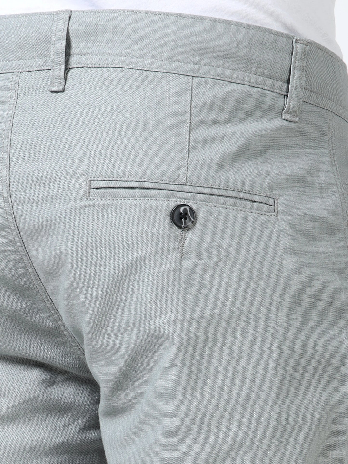 Everyday Ease Linen Trousers - Light Grey