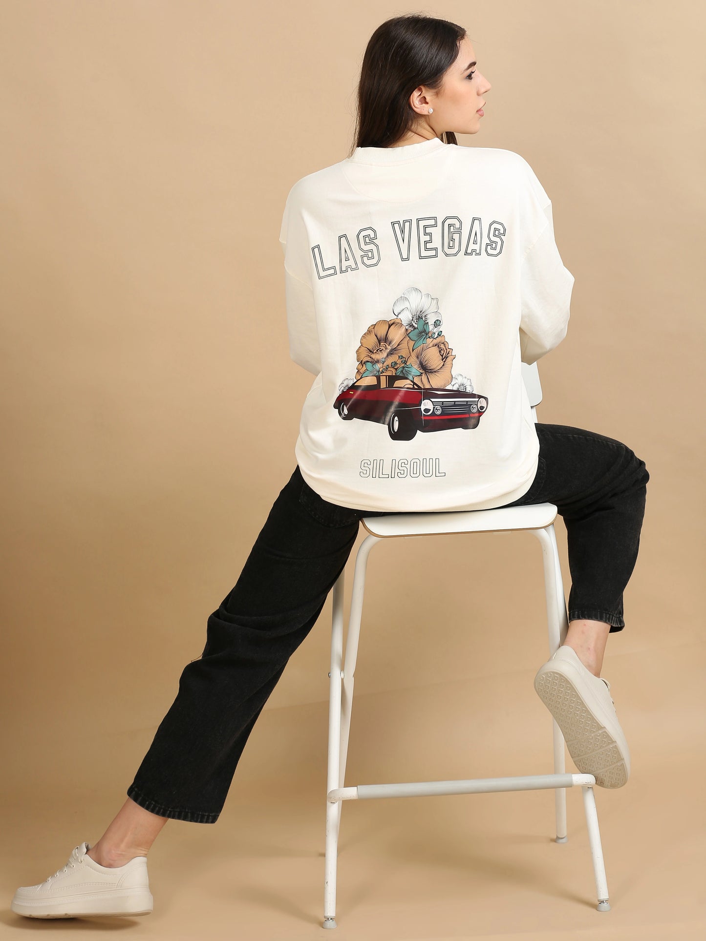 Street Aura Oversized Sweatshirt - Las Vegas