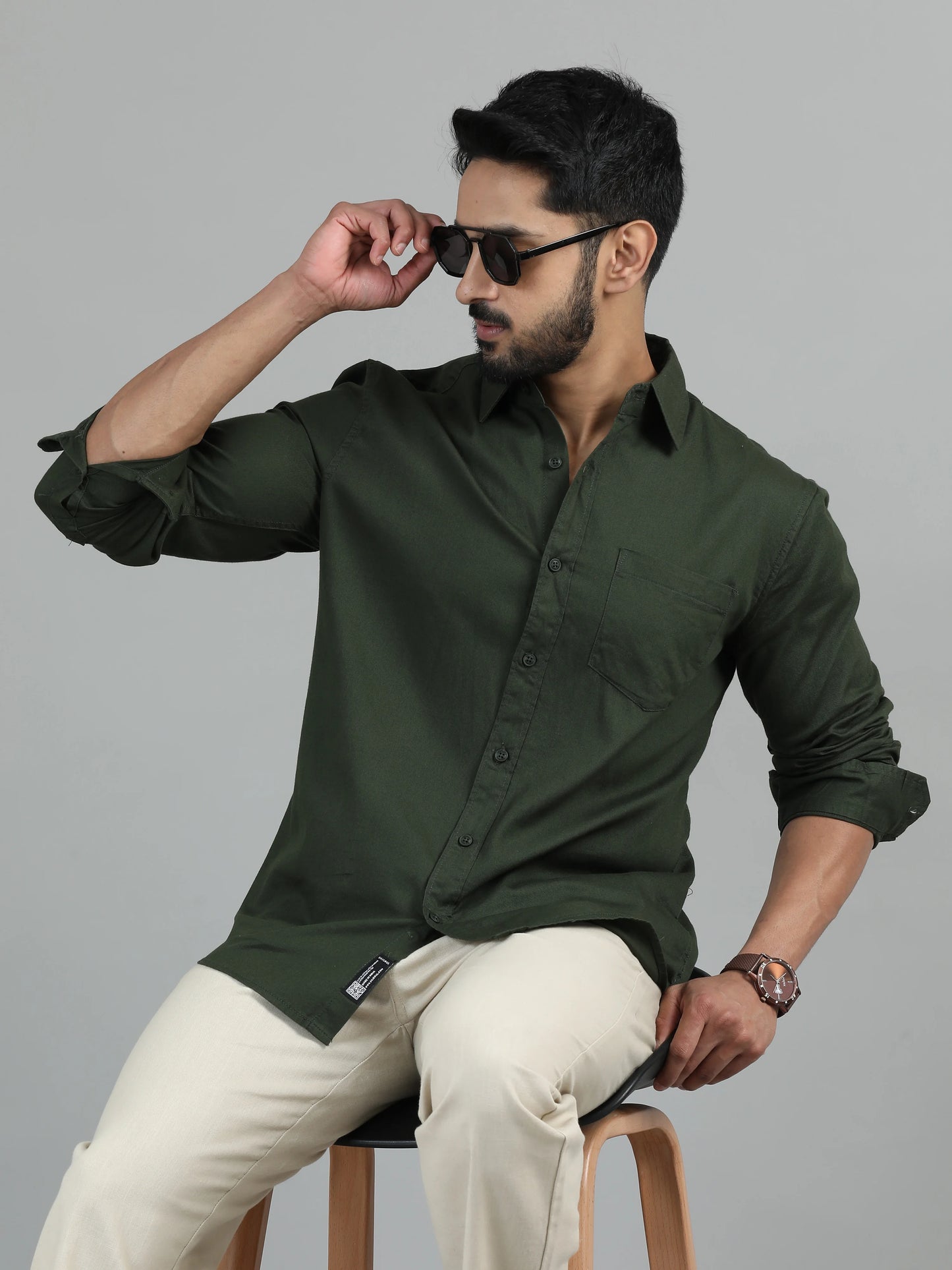 Urban Classic Textured Shirt - Olive