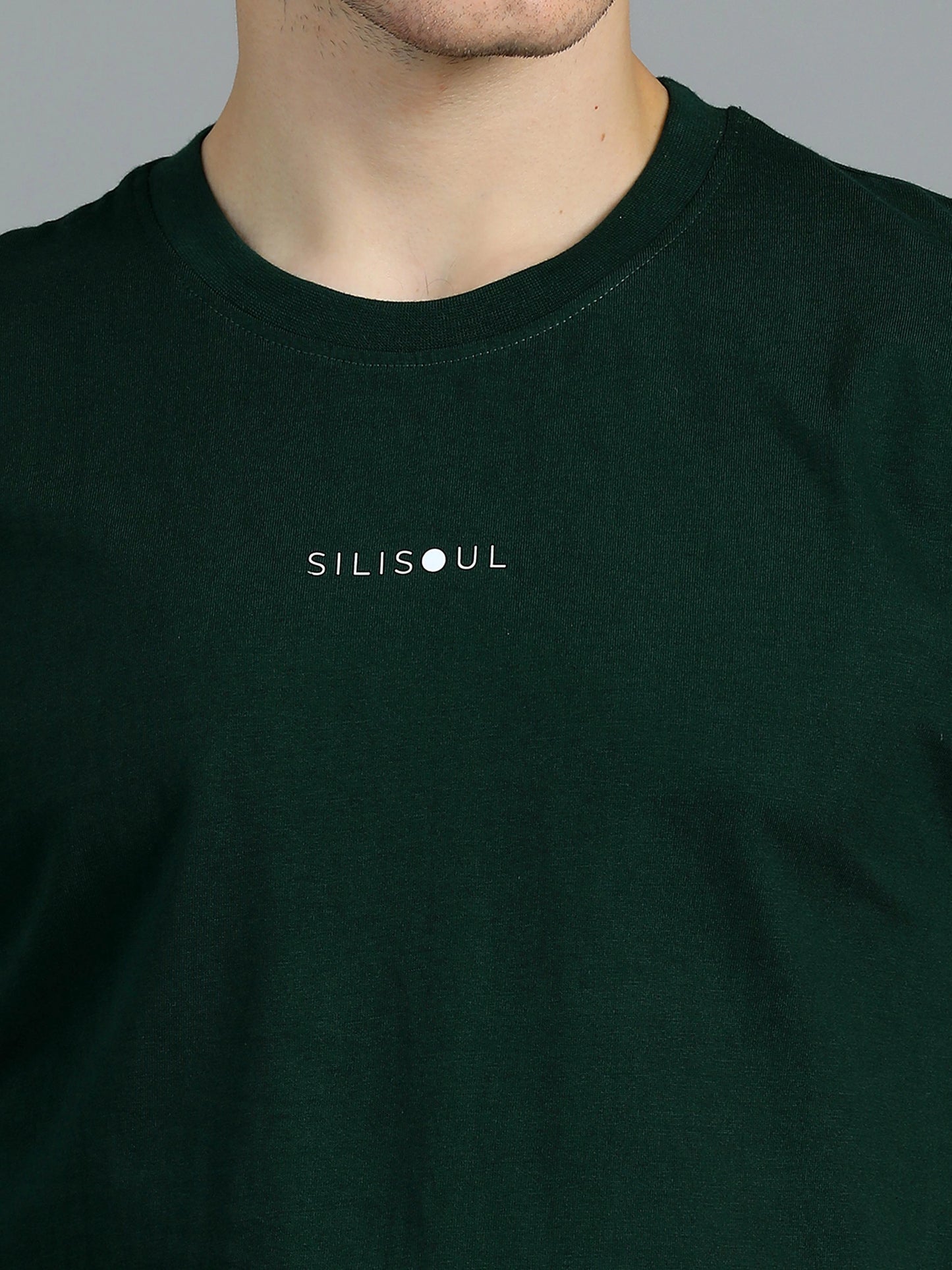 Men Solid Regular Fit T-Shirt - Dark Olive