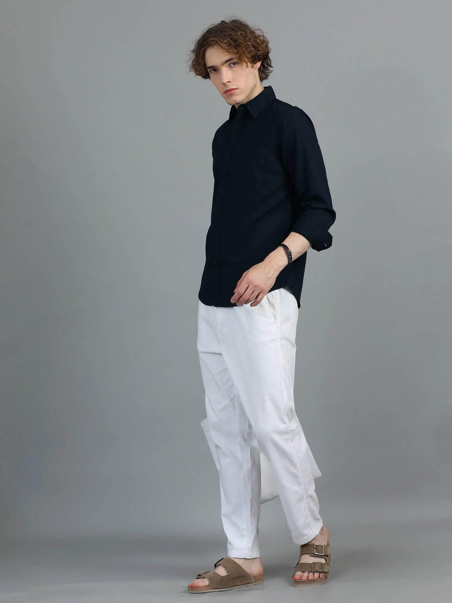 Urban Classic Textured Shirt - Dark Blue