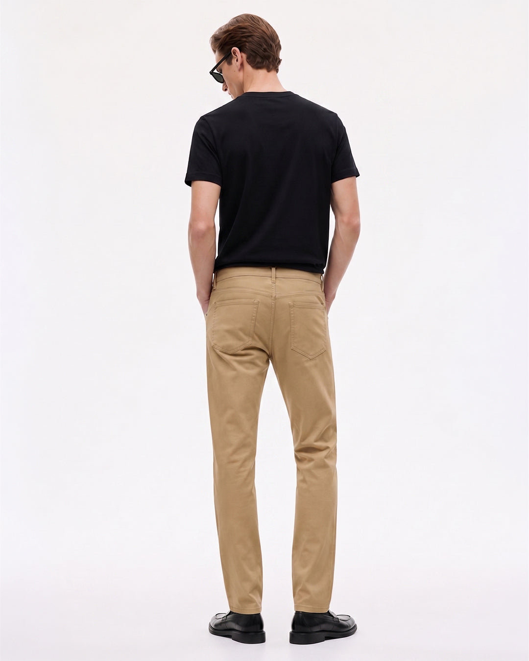 SILISOUL Men's Khaki Regular Fit Solid Trousers