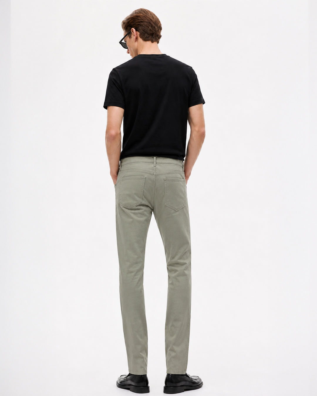 SILISOUL Men's Sage Regular Fit Solid Trousers