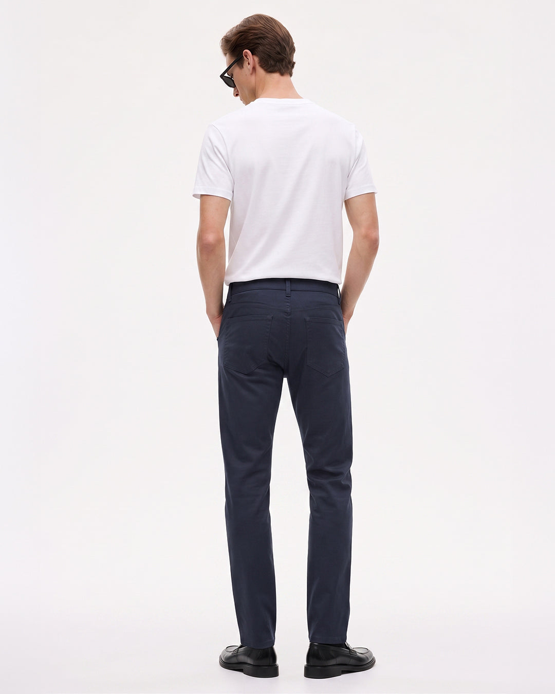 SILISOUL Men's Navy Regular Fit Solid Trousers