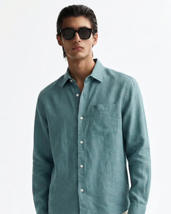 Men Linen Blend Shirt