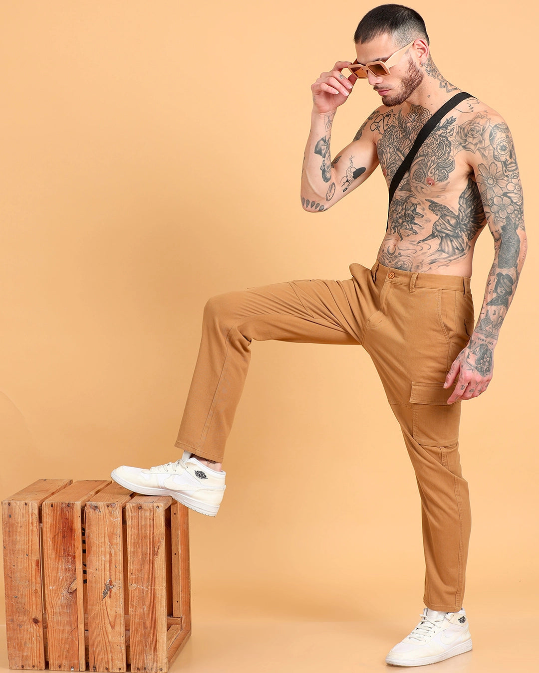 Classic Fit Utility Trousers - Khaki