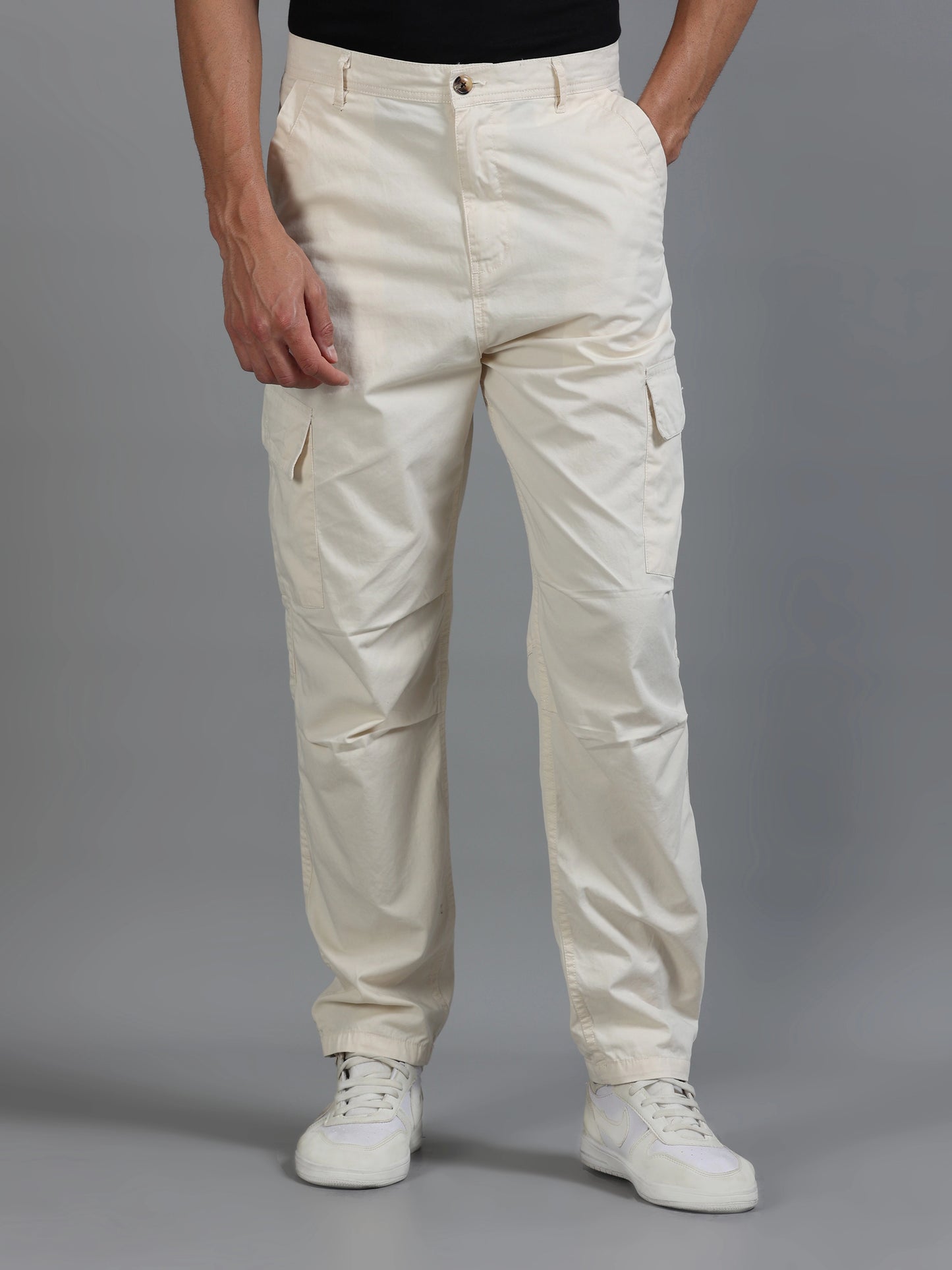 Cool Comfort Cargo Trousers - Light Beige