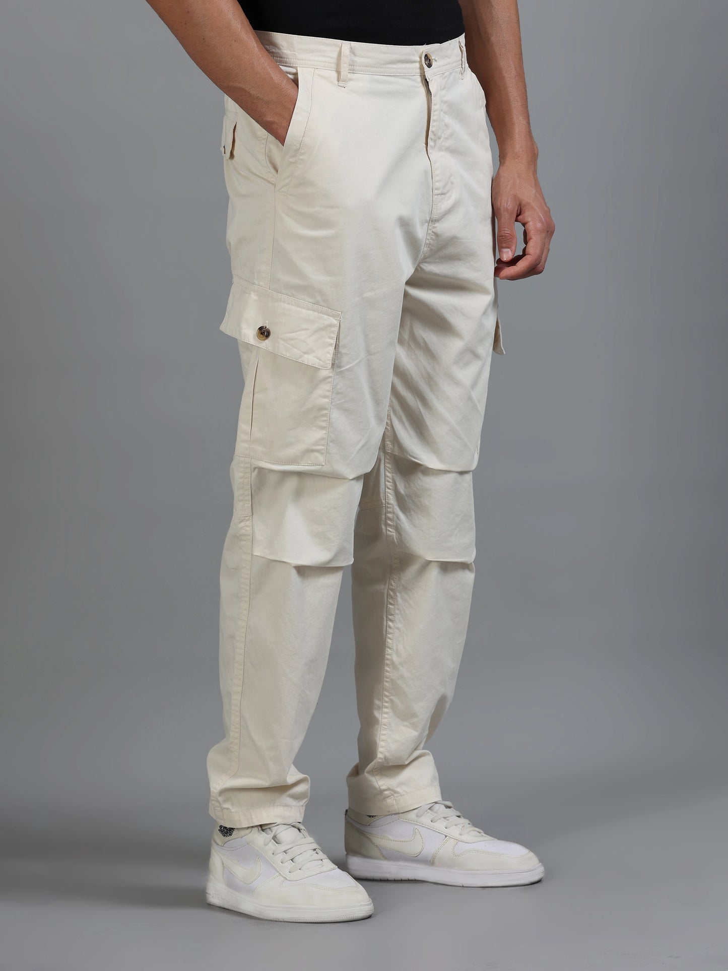 Cool Comfort Cargo Trousers - Light Beige