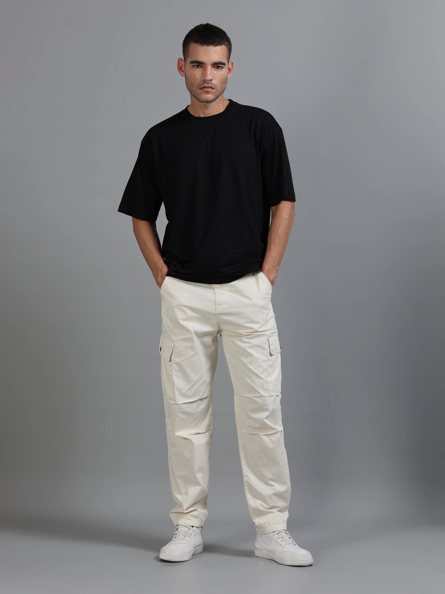 Cool Comfort Cargo Trousers - Light Beige
