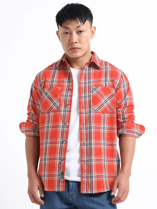 Timeless Grid Shirt - Red