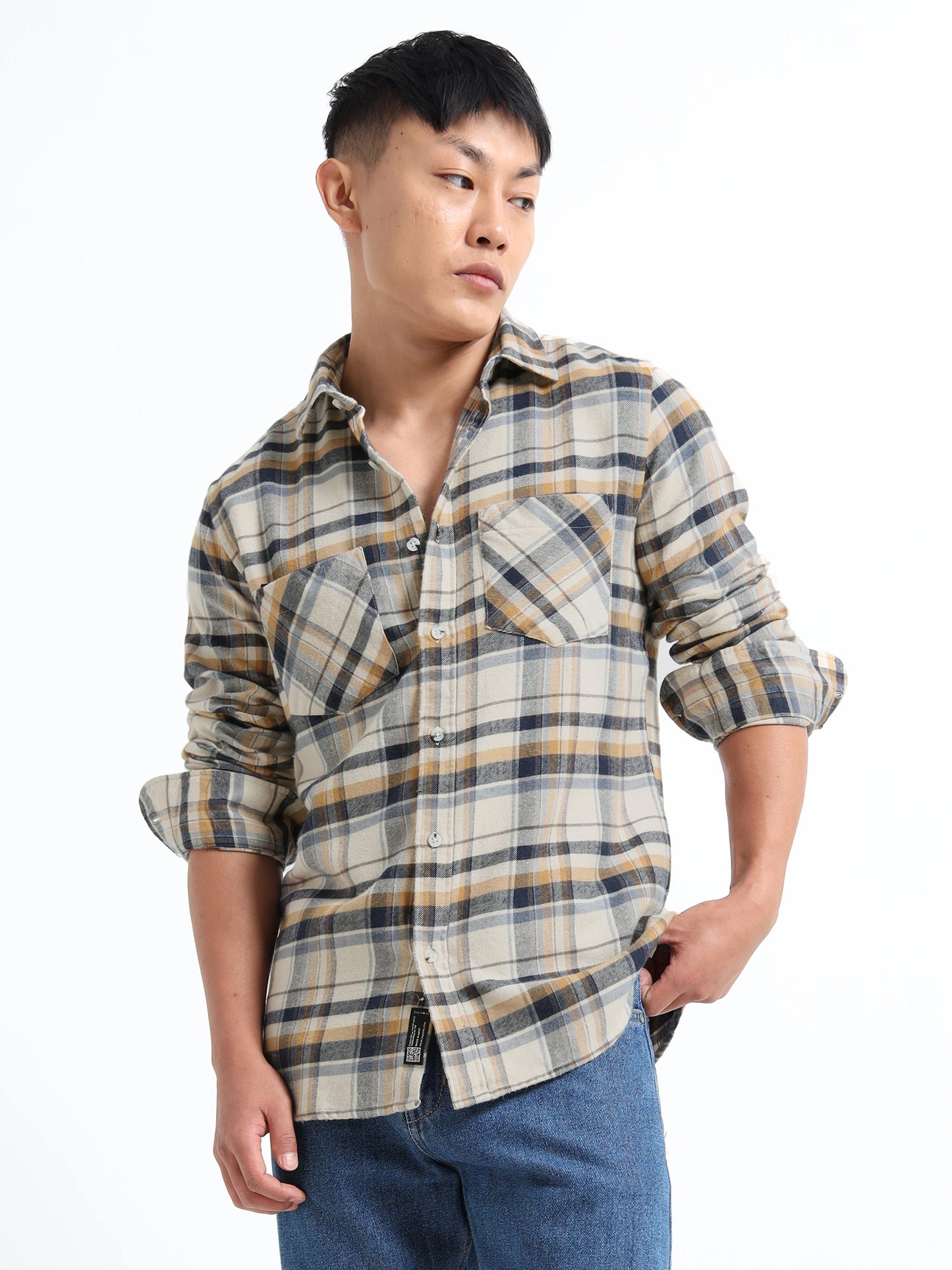 Timeless Grid Shirt - Beige