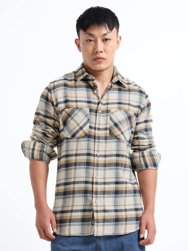 Timeless Grid Shirt - Beige