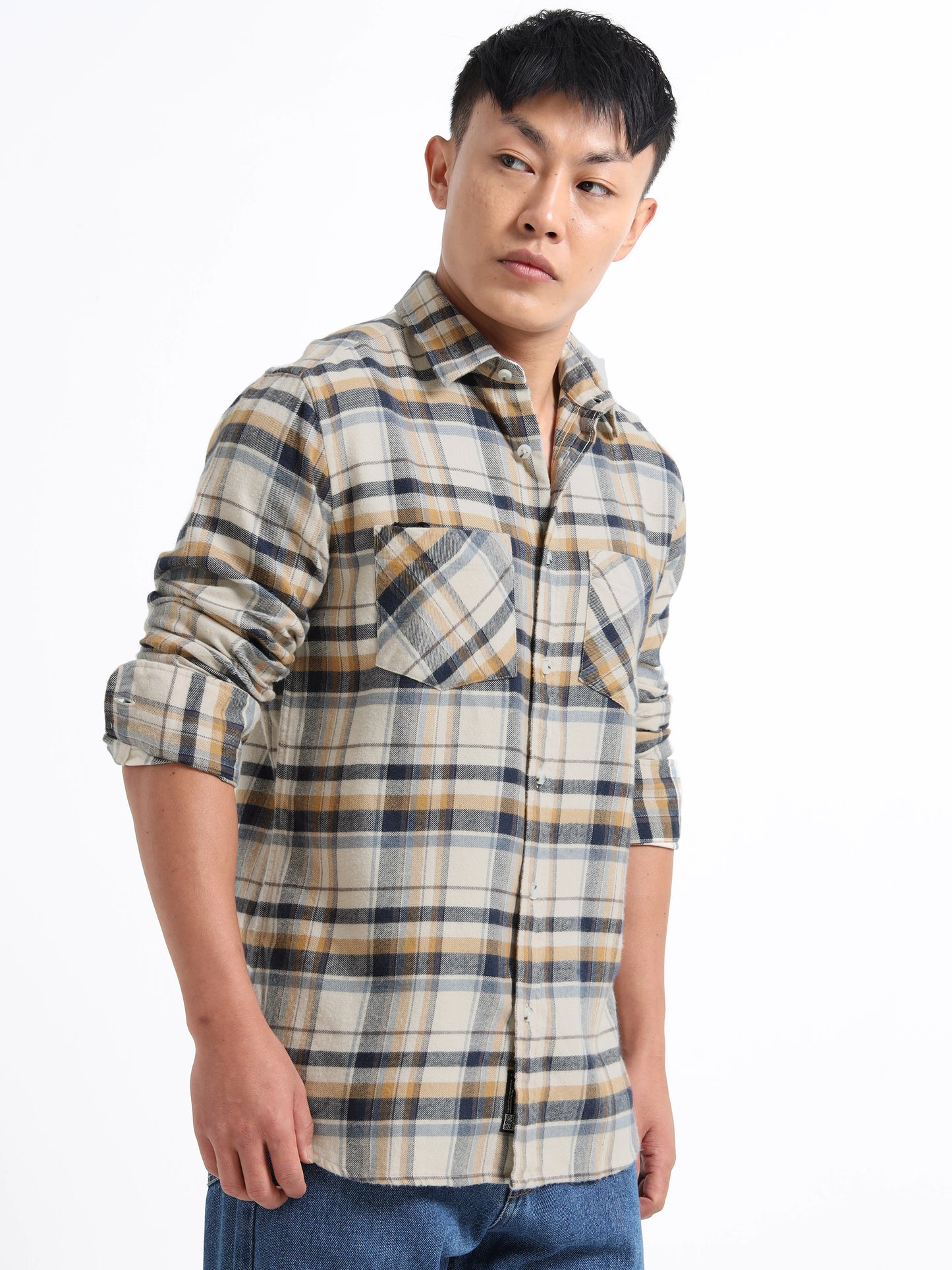 Timeless Grid Shirt - Beige