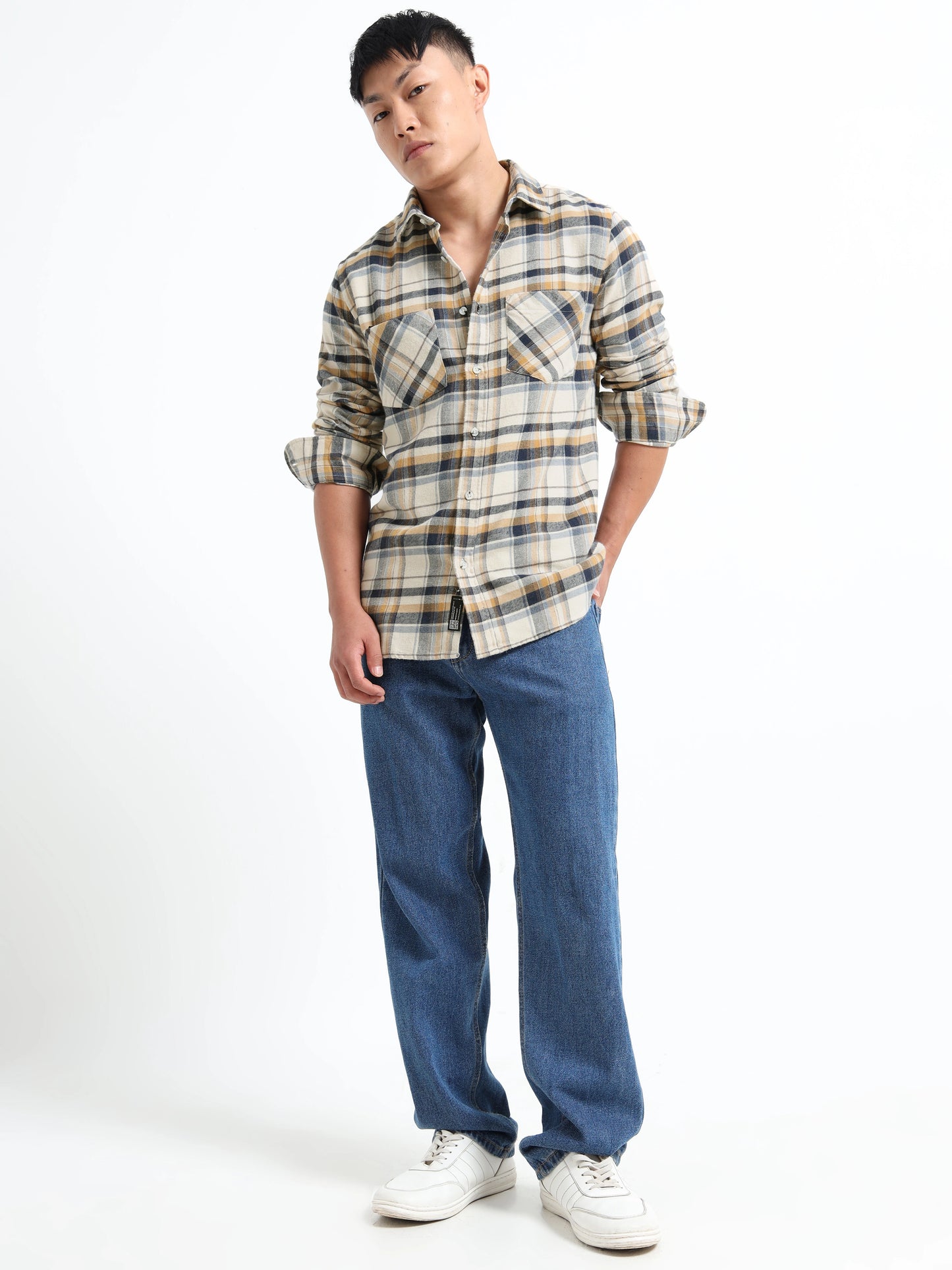 Timeless Grid Shirt - Beige