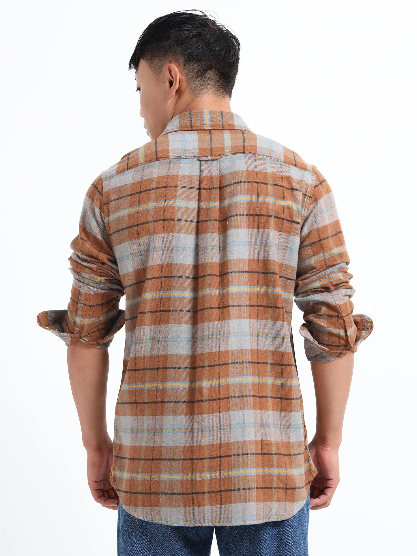 Timeless Grid Shirt - Brown and grey