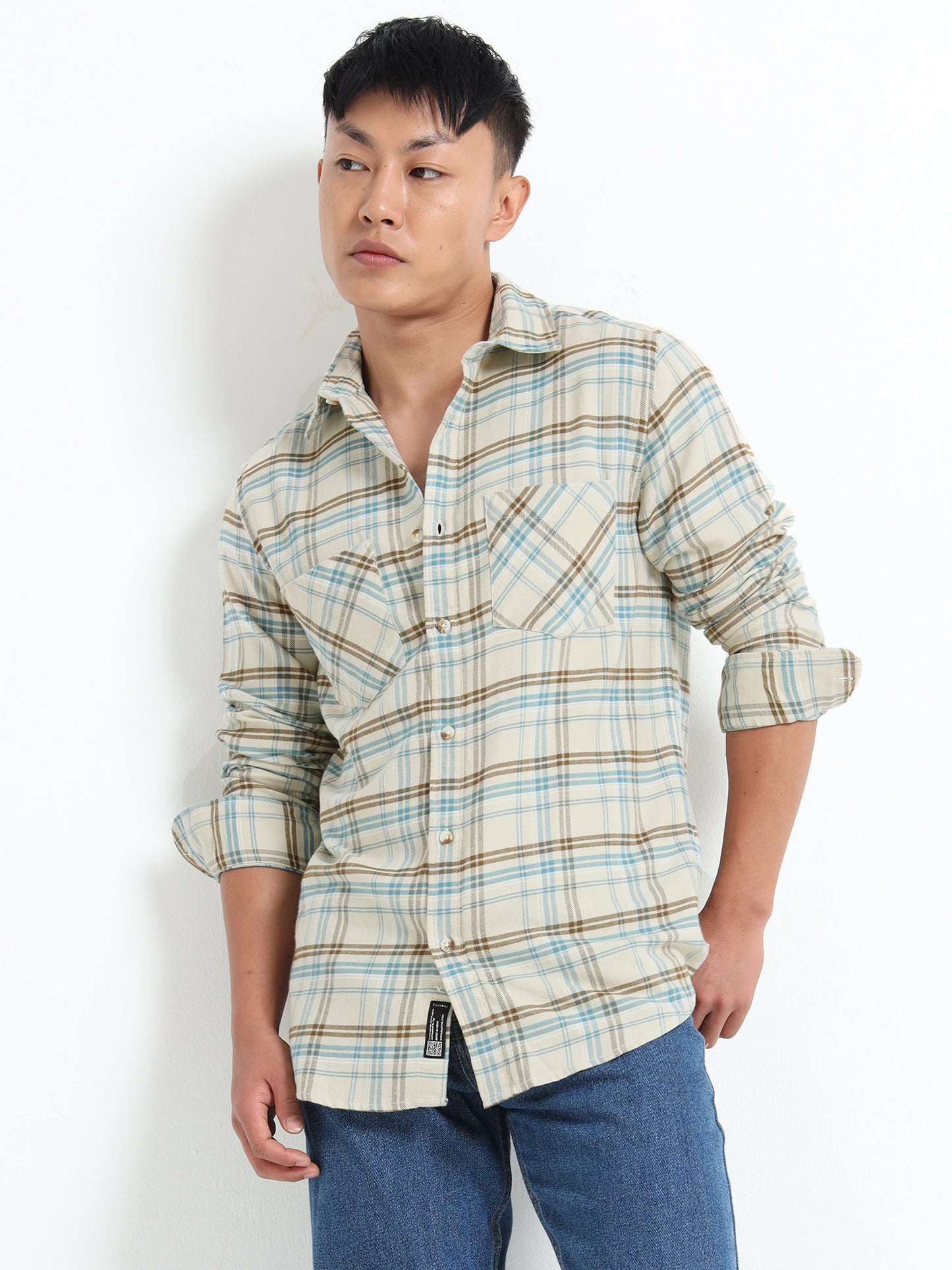 Timeless Grid Shirt - Cream