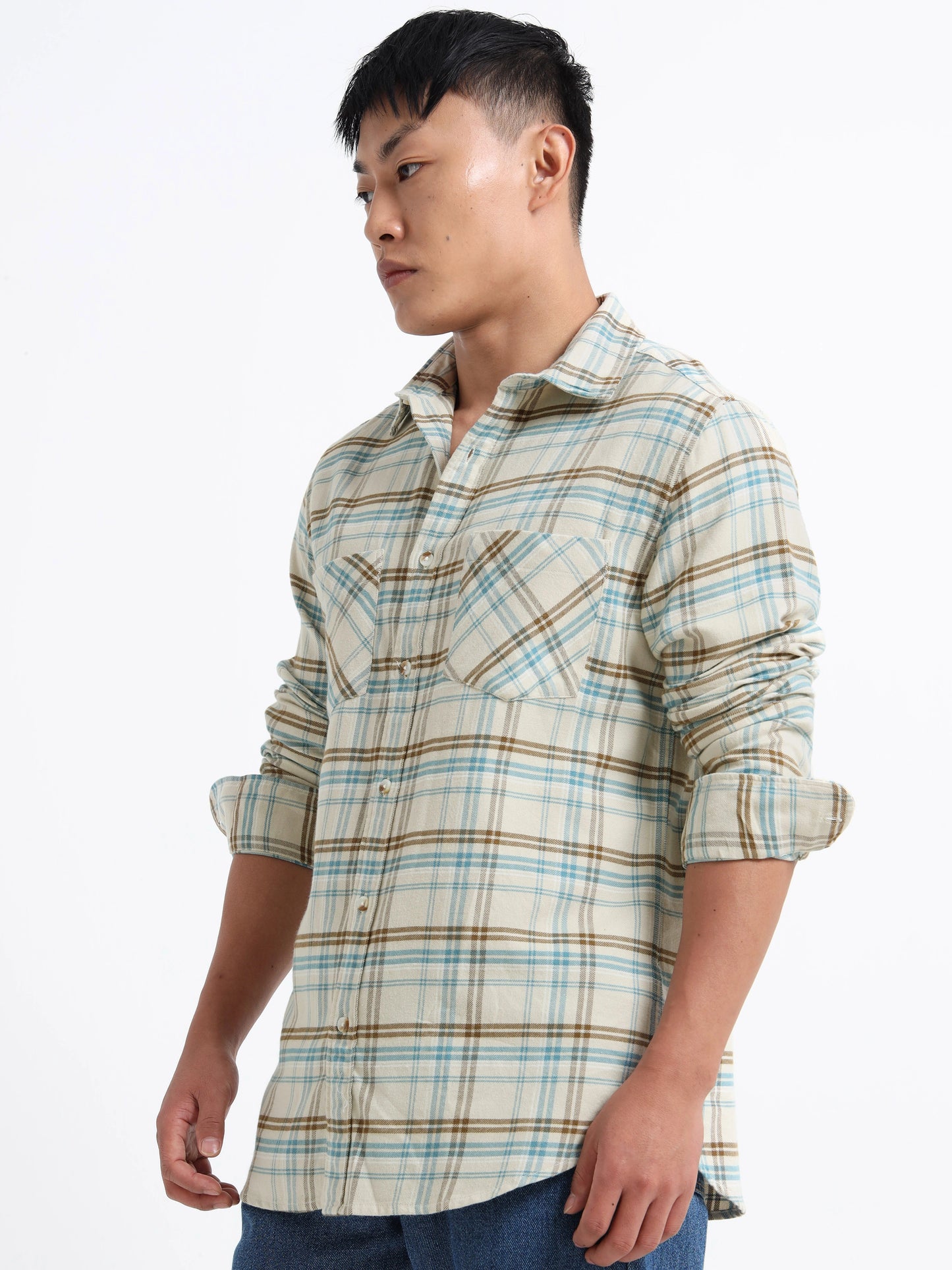 Timeless Grid Shirt - Cream