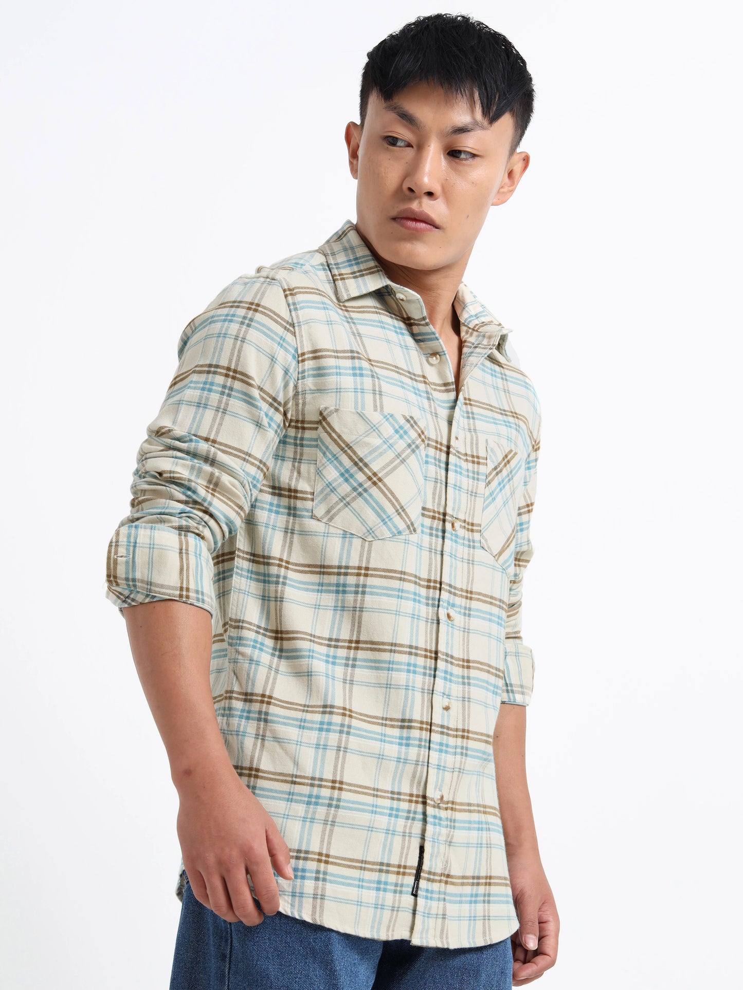 Timeless Grid Shirt - Cream