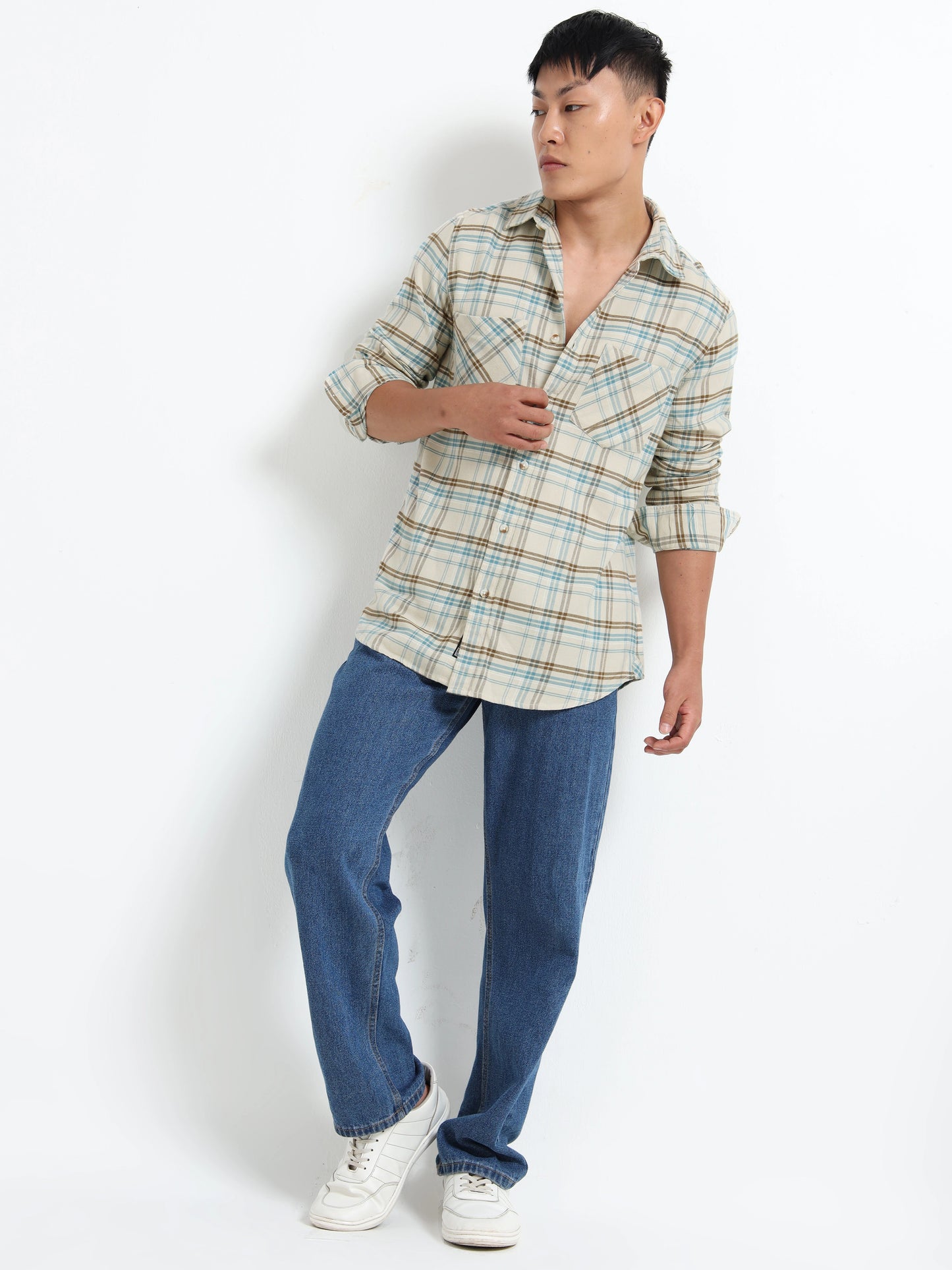 Timeless Grid Shirt - Cream