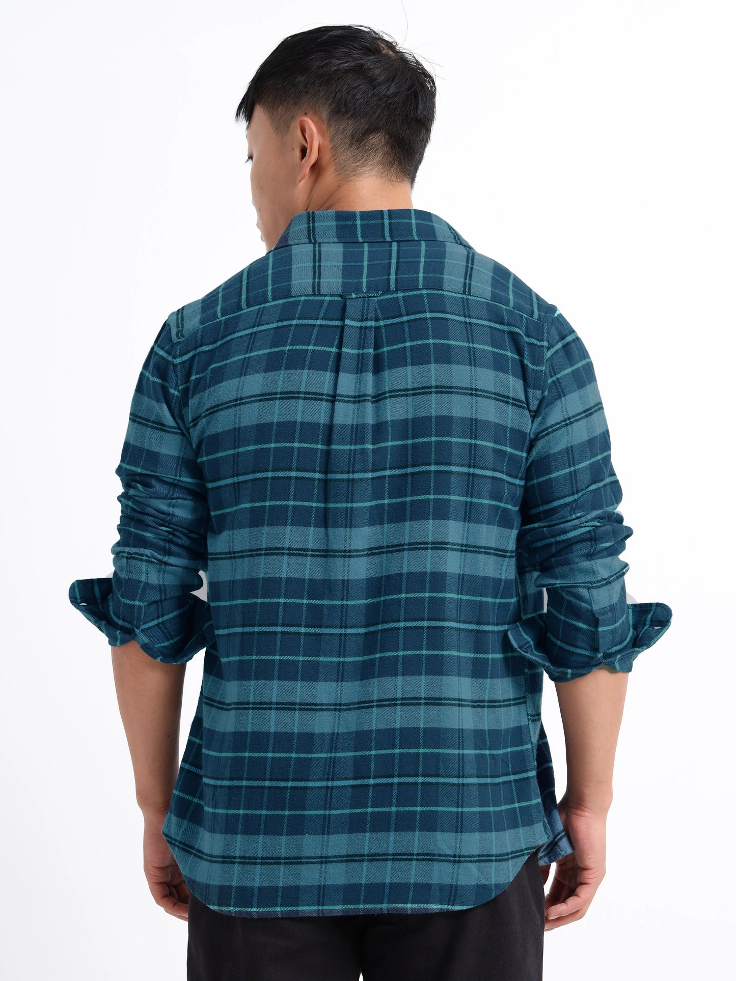 Timeless Grid Shirt - Teal Blue