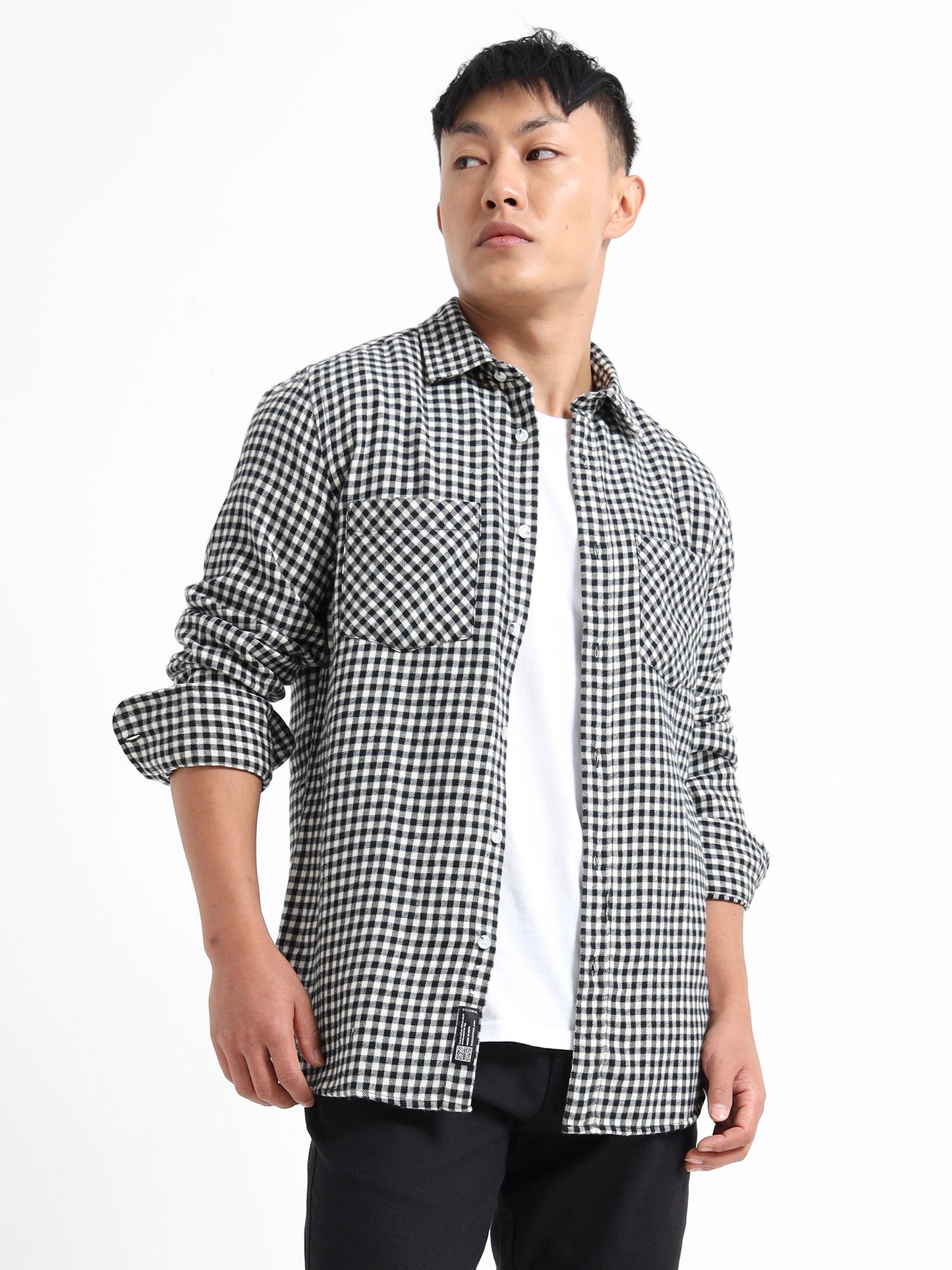 Timeless Grid Shirt - Black and White