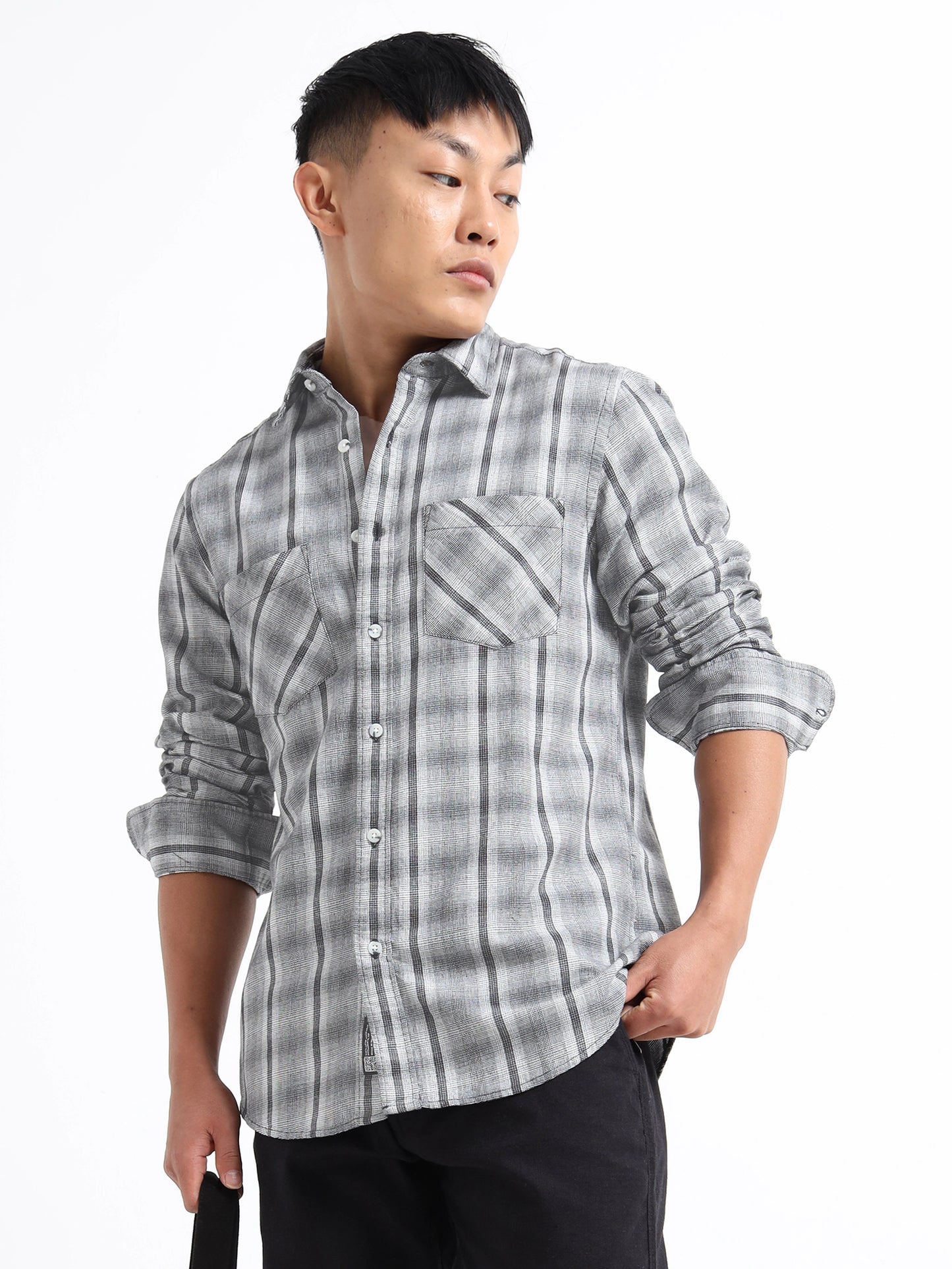 Timeless Grid Shirt - Grey