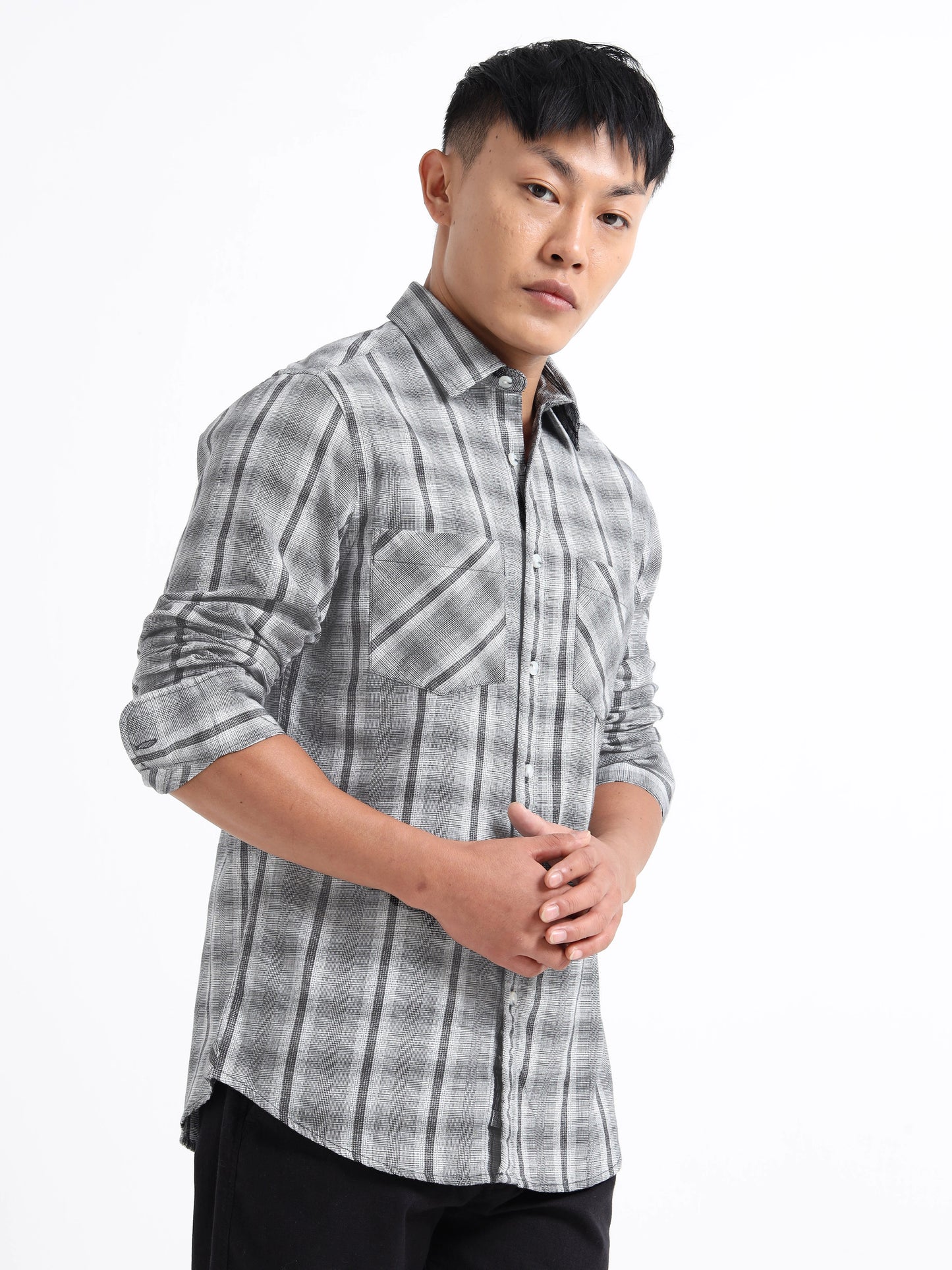 Timeless Grid Shirt - Grey