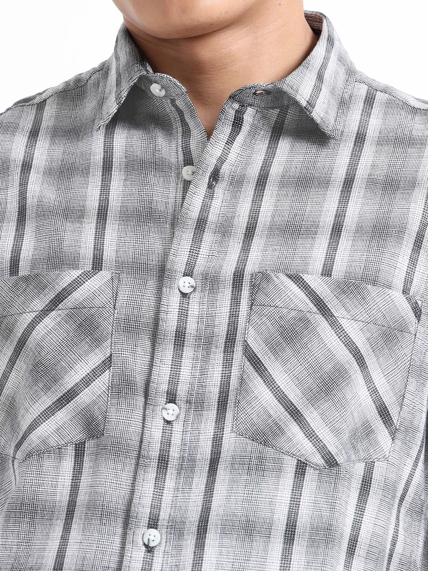 Timeless Grid Shirt - Grey