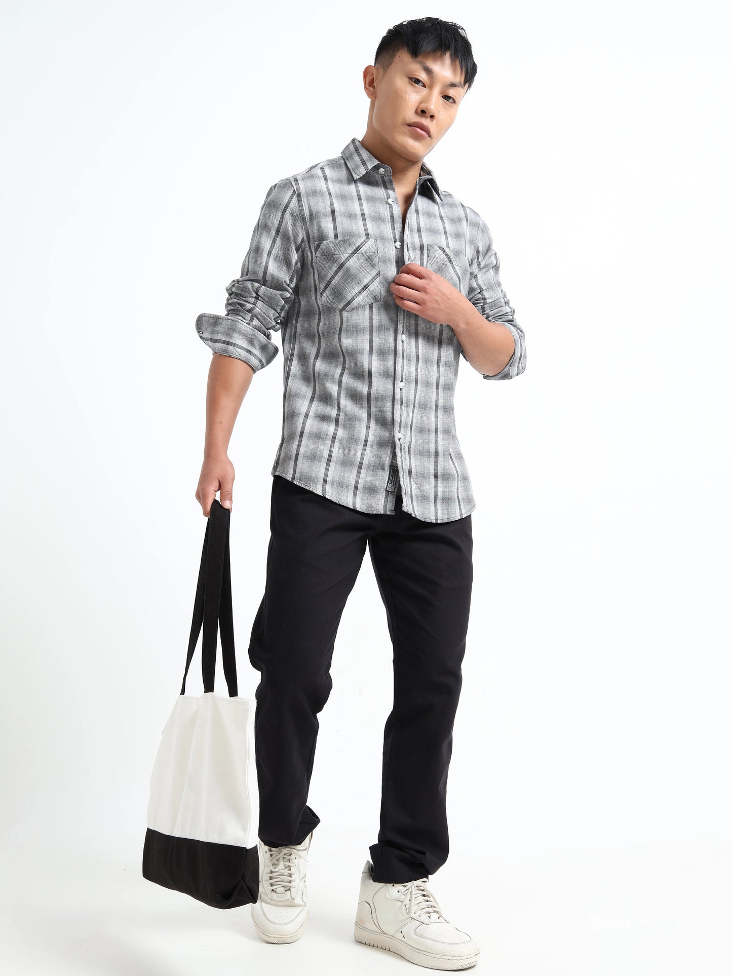 Timeless Grid Shirt - Grey