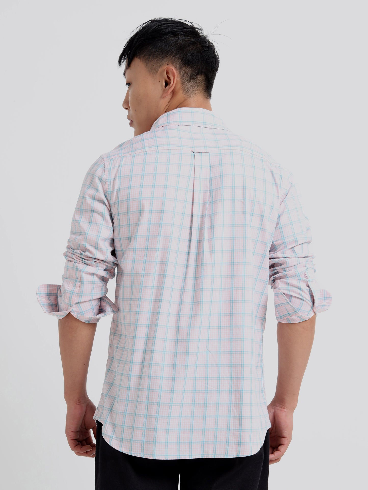 Timeless Grid Shirt - Baby Pink