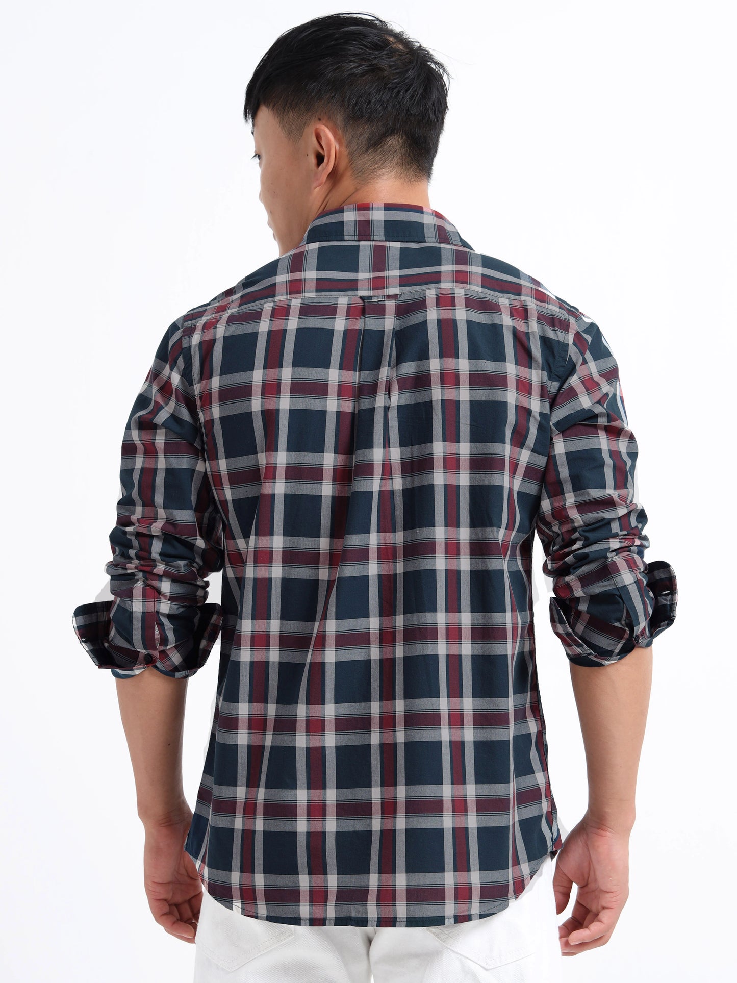 Timeless Grid Shirt - Navy Blue