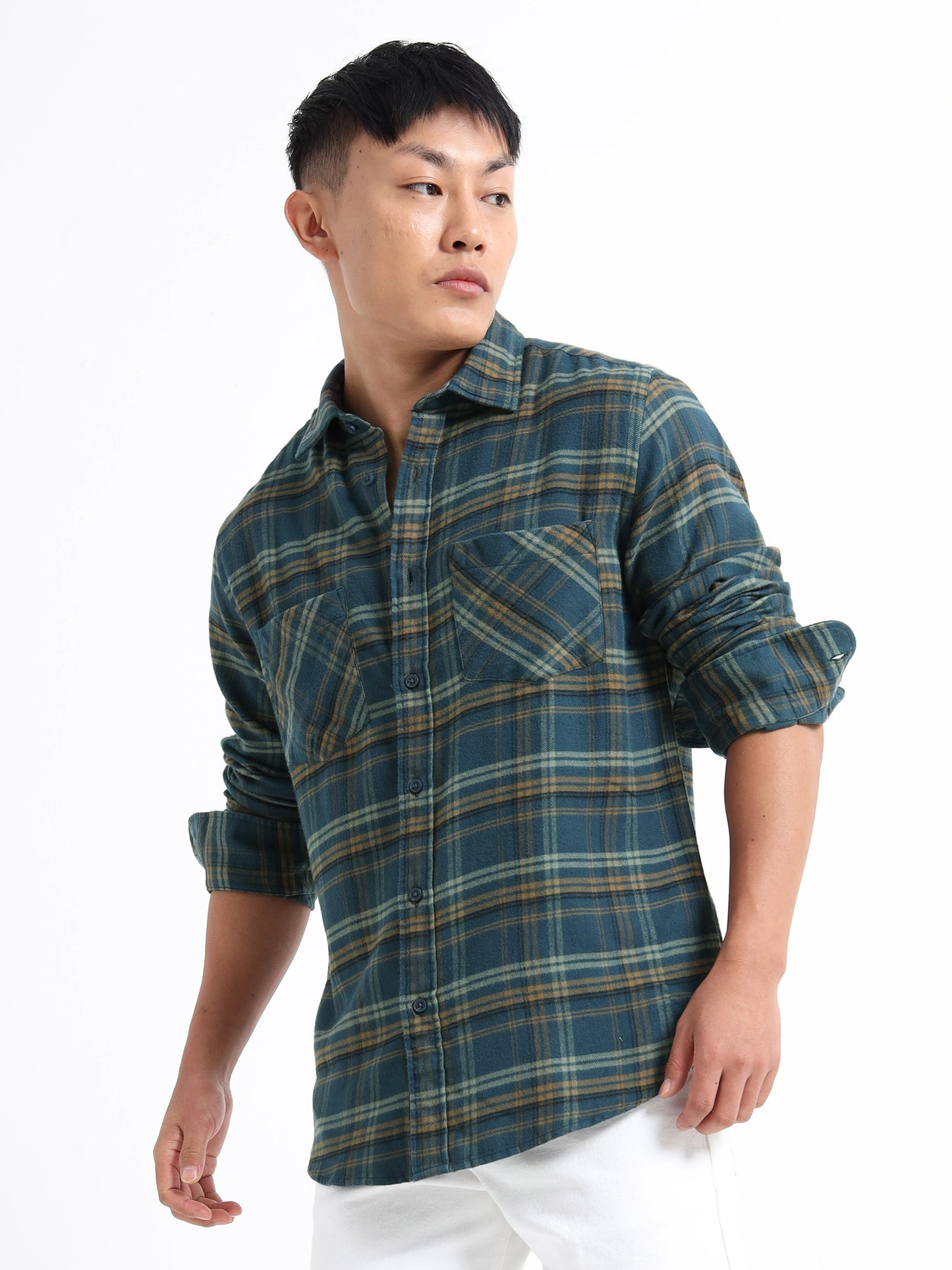 Timeless Grid Shirt - Midnight Navy