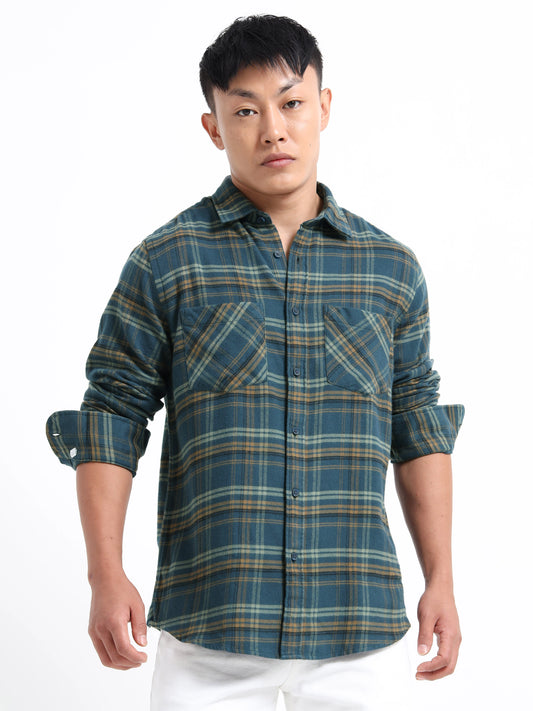 Timeless Grid Shirt - Midnight Navy