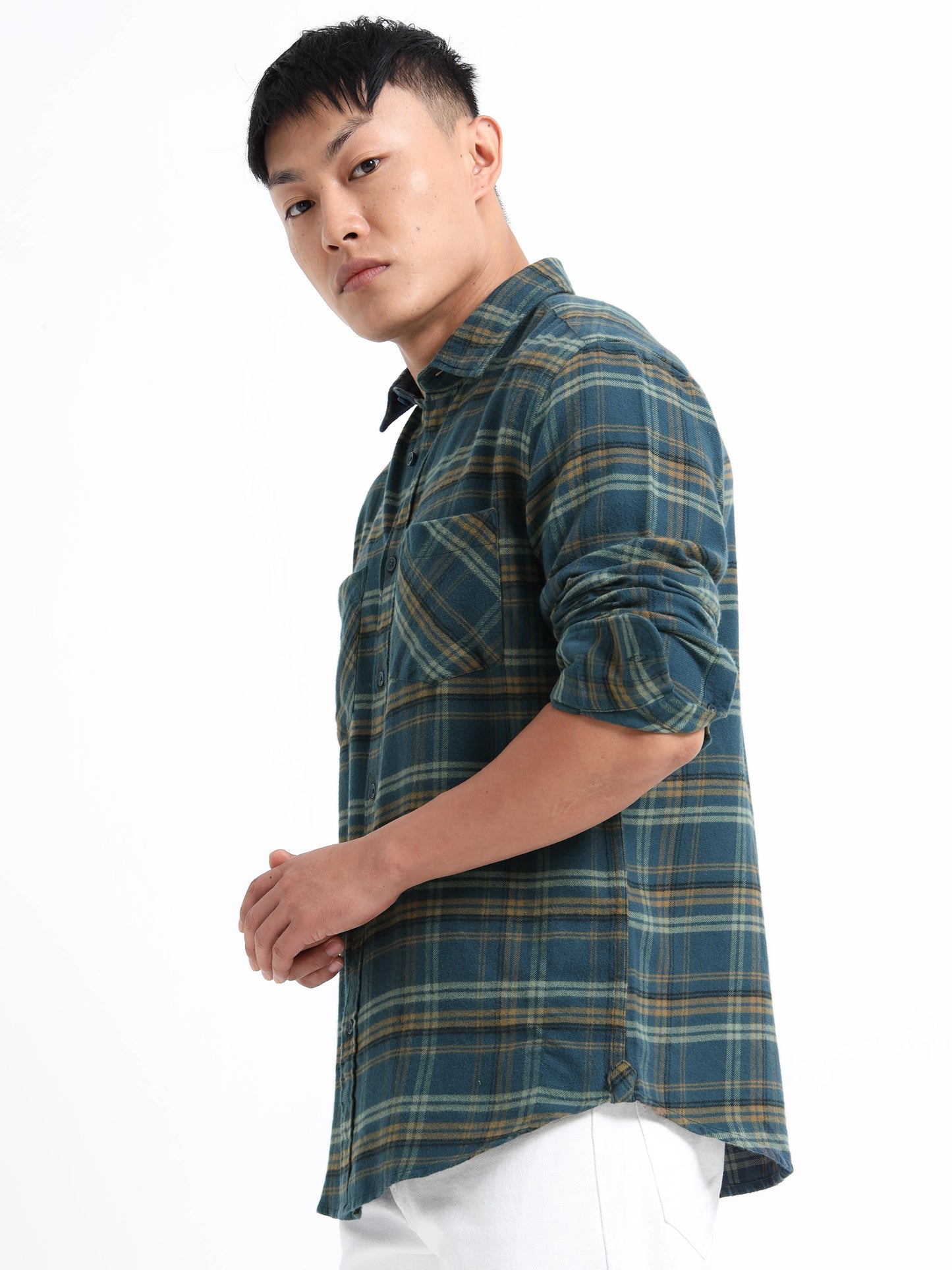Timeless Grid Shirt - Midnight Navy