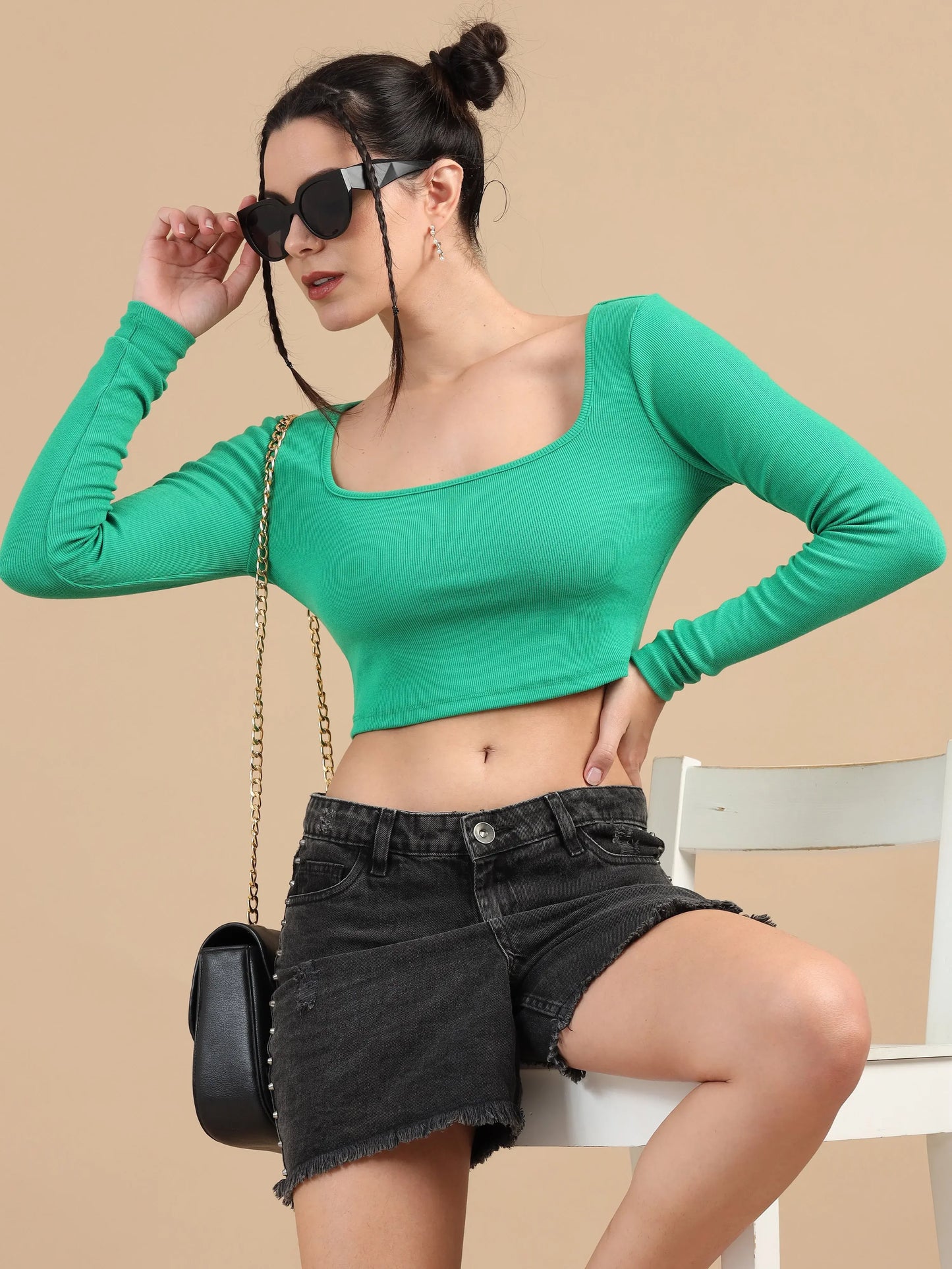 Flex Fit Crop Top - Green