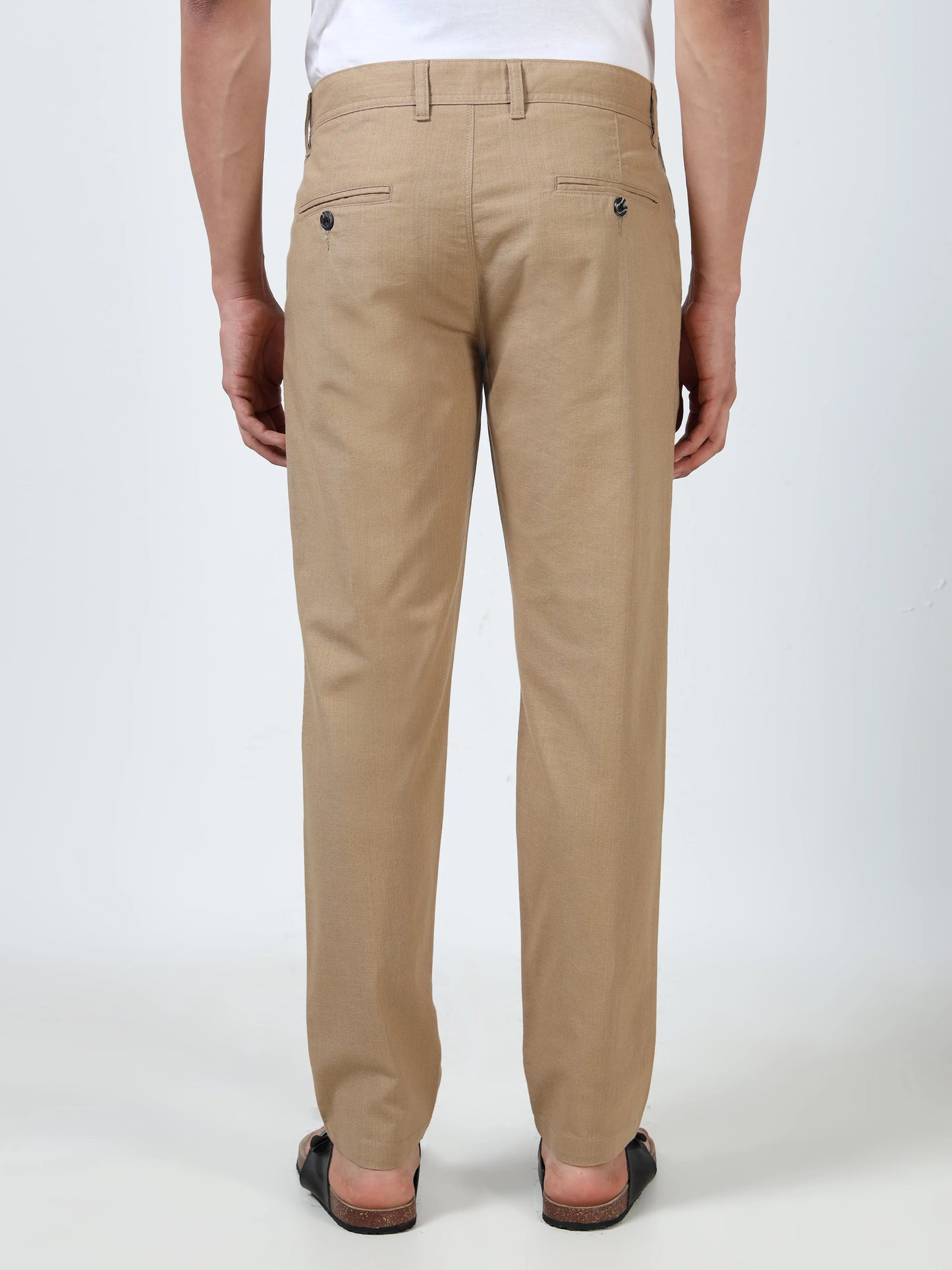 Everyday Ease Linen Trousers - Khaki