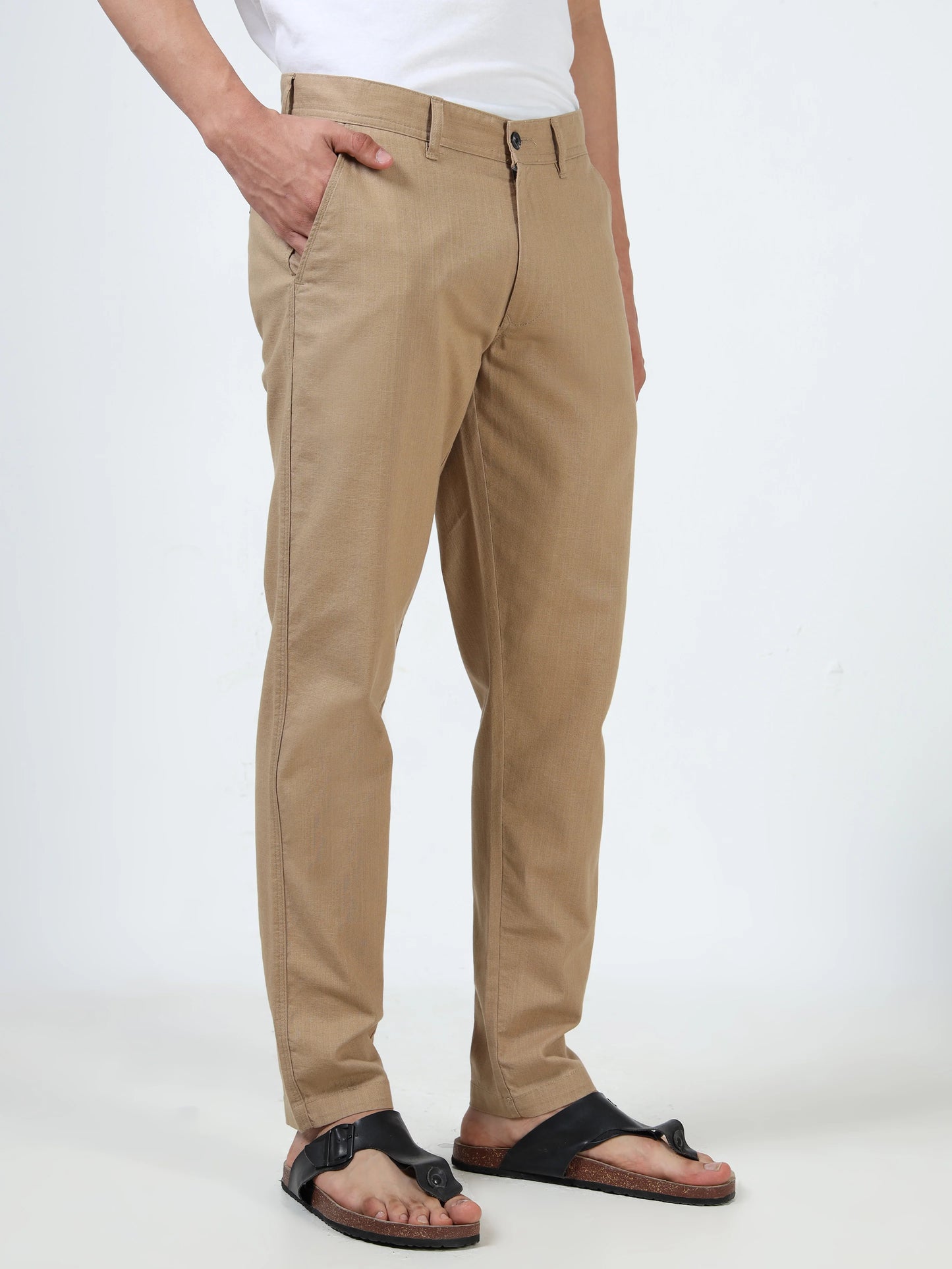 Everyday Ease Linen Trousers - Khaki
