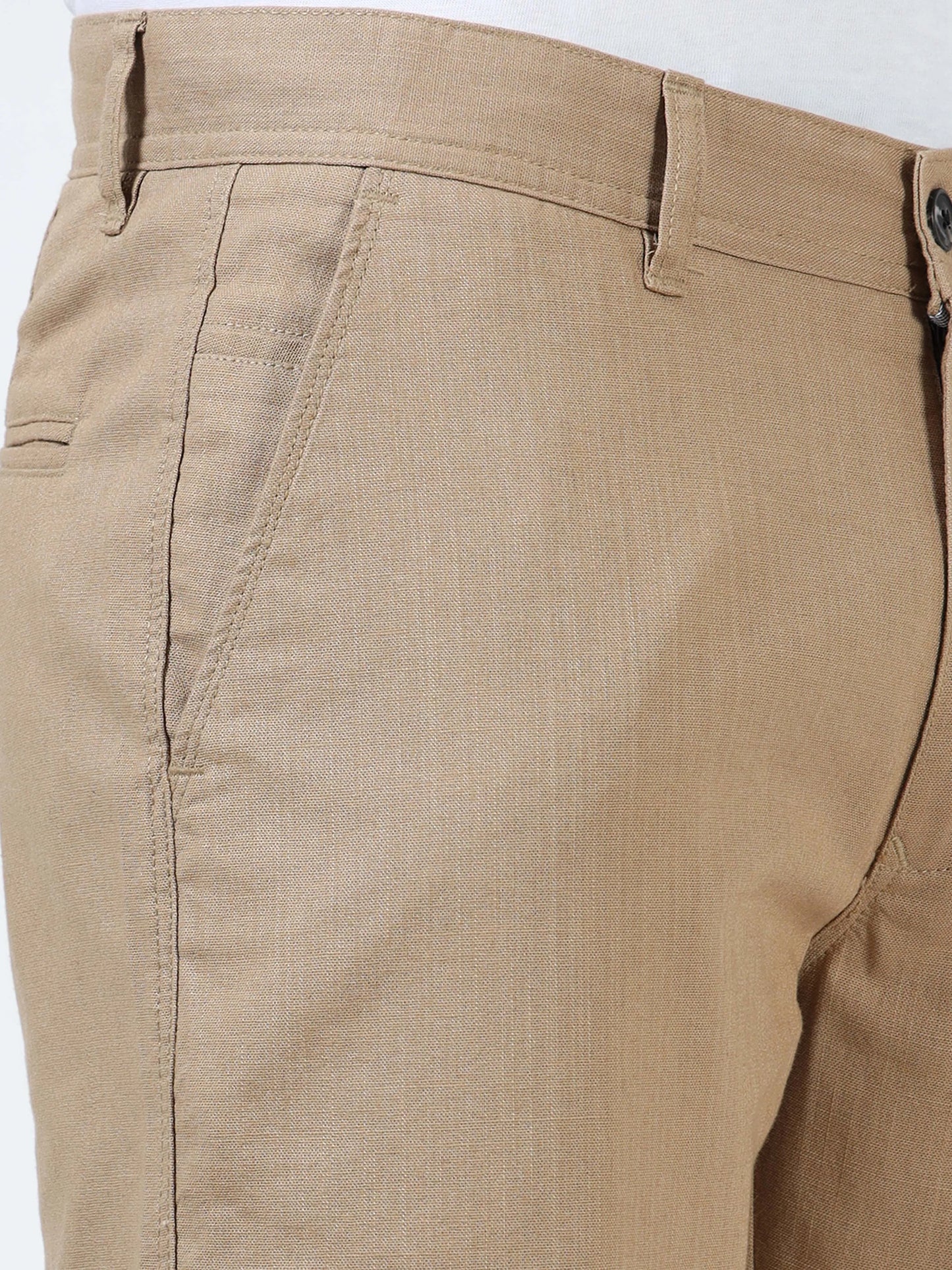 Everyday Ease Linen Trousers - Khaki