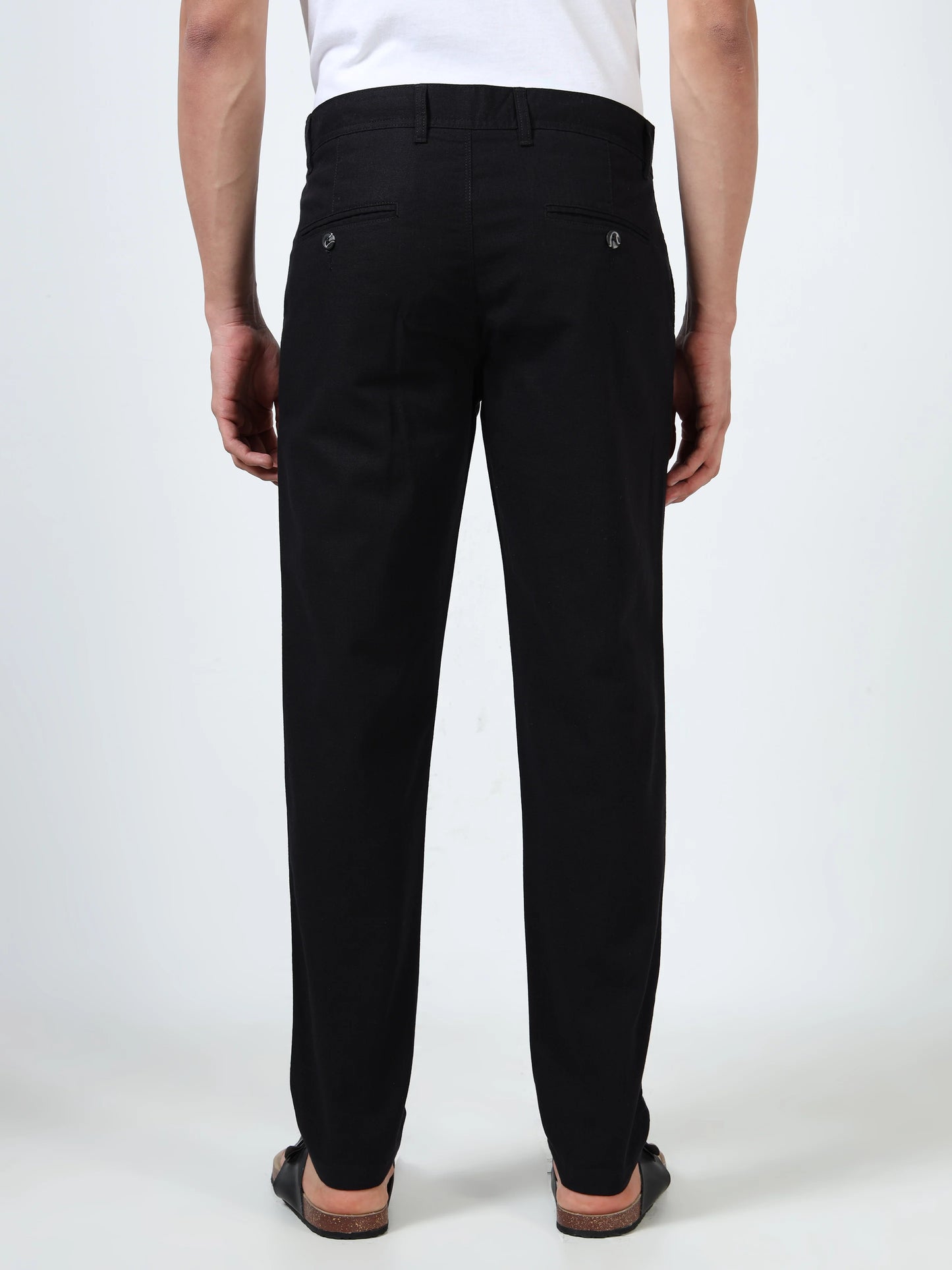 Everyday Ease Linen Trousers - Black