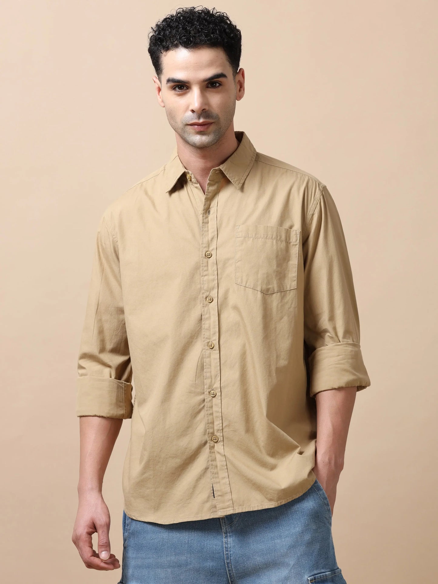Essential Classic Cotton Shirt - Khaki