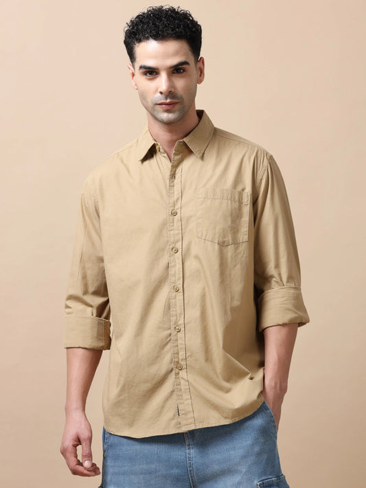 Essential Classic Cotton Shirt - Khaki