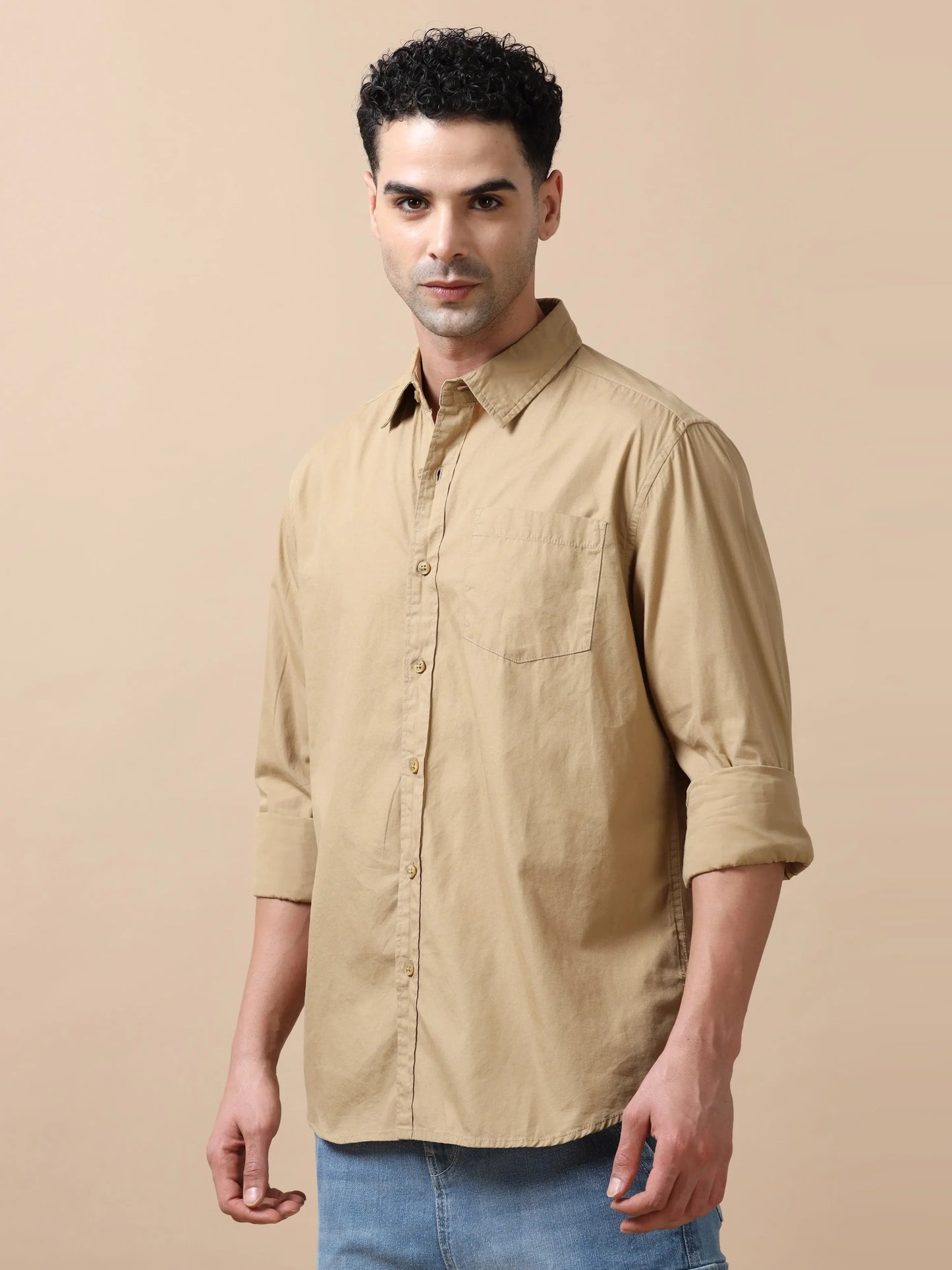 Essential Classic Cotton Shirt - Khaki