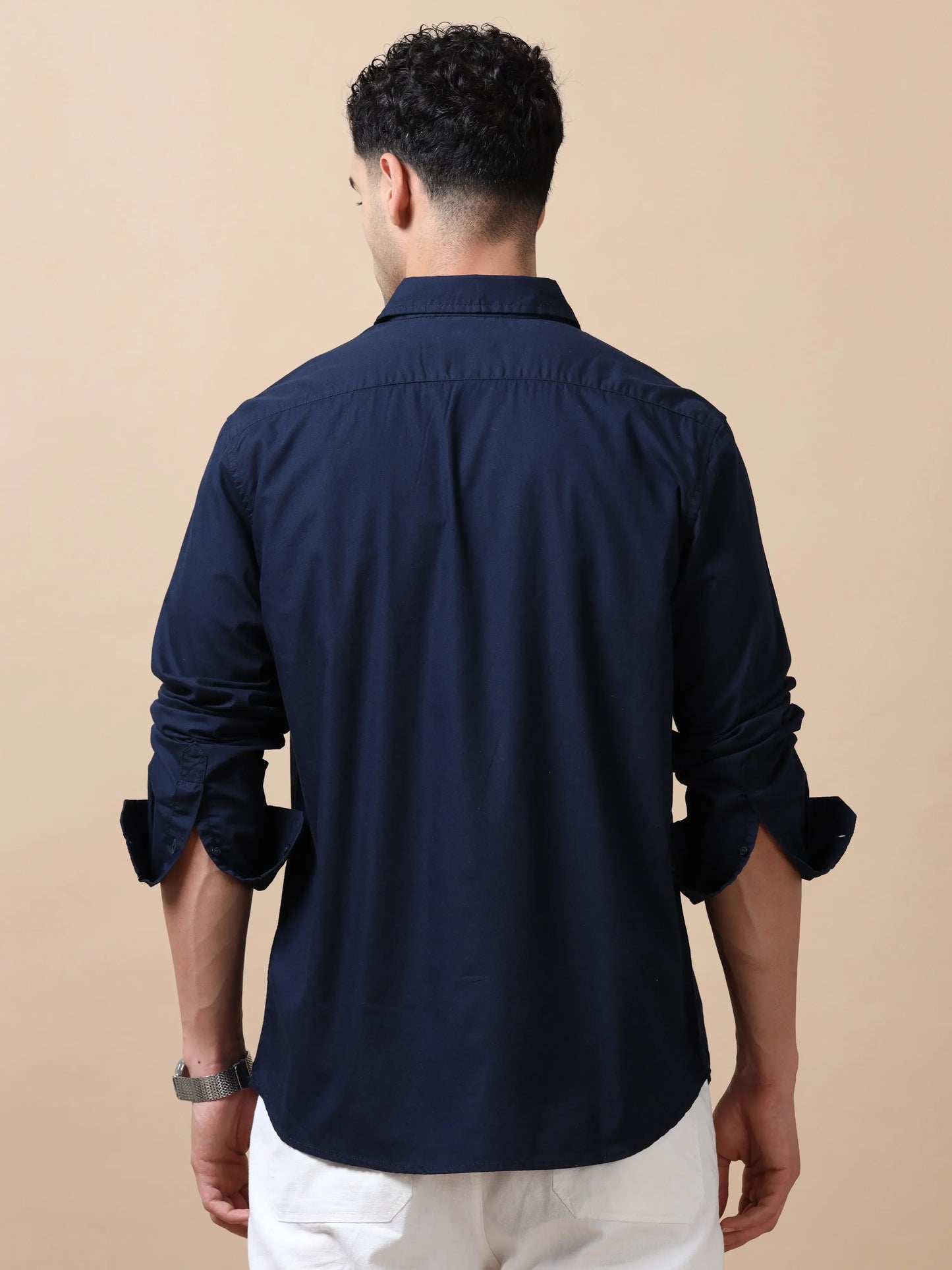 Essential Classic Cotton Shirt - Dark Blue