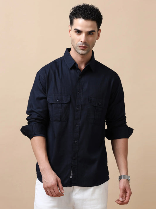 Essential Classic Cotton Shirt - Black