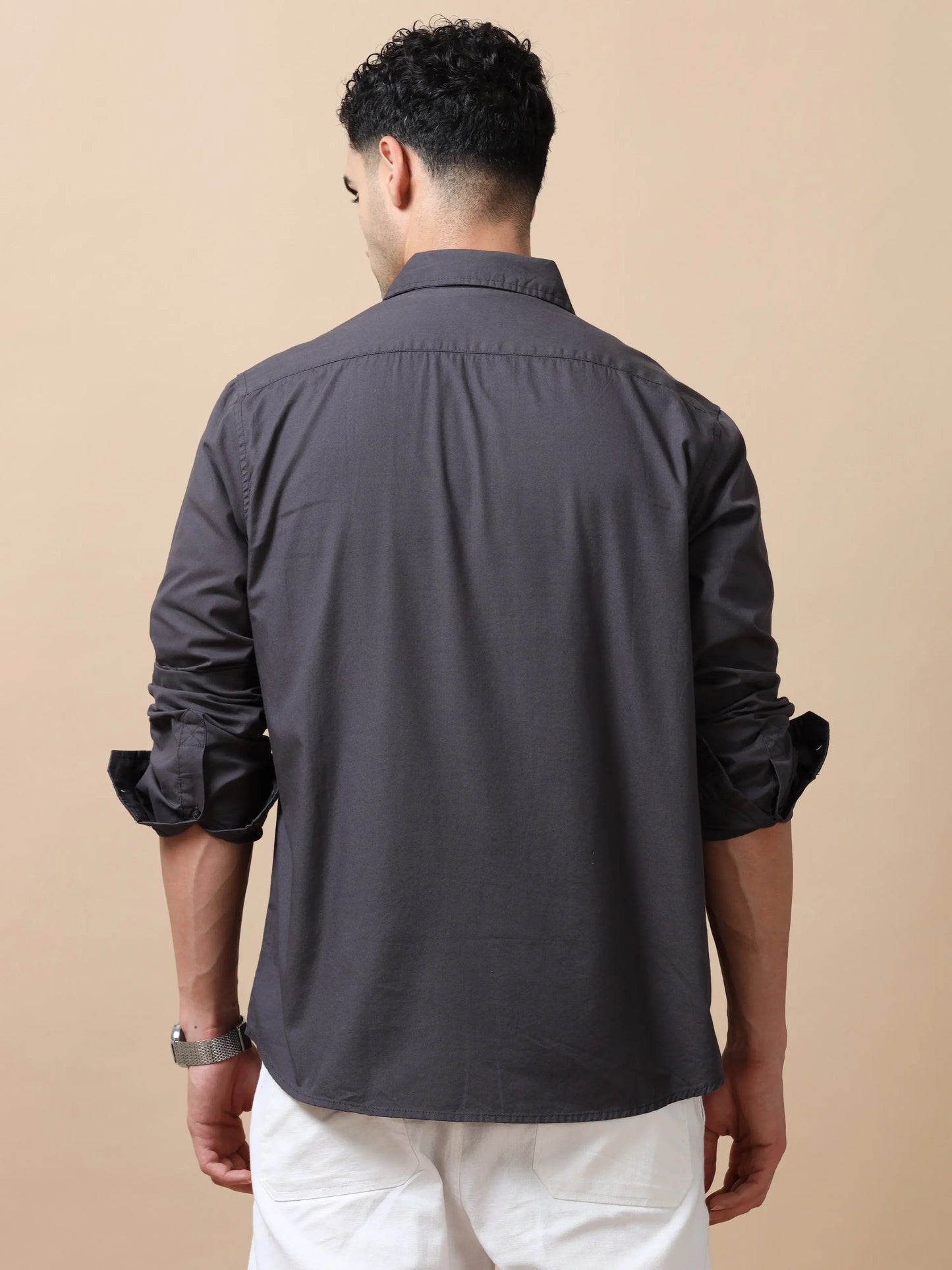 Essential Classic Cotton Shirt - Dark Grey
