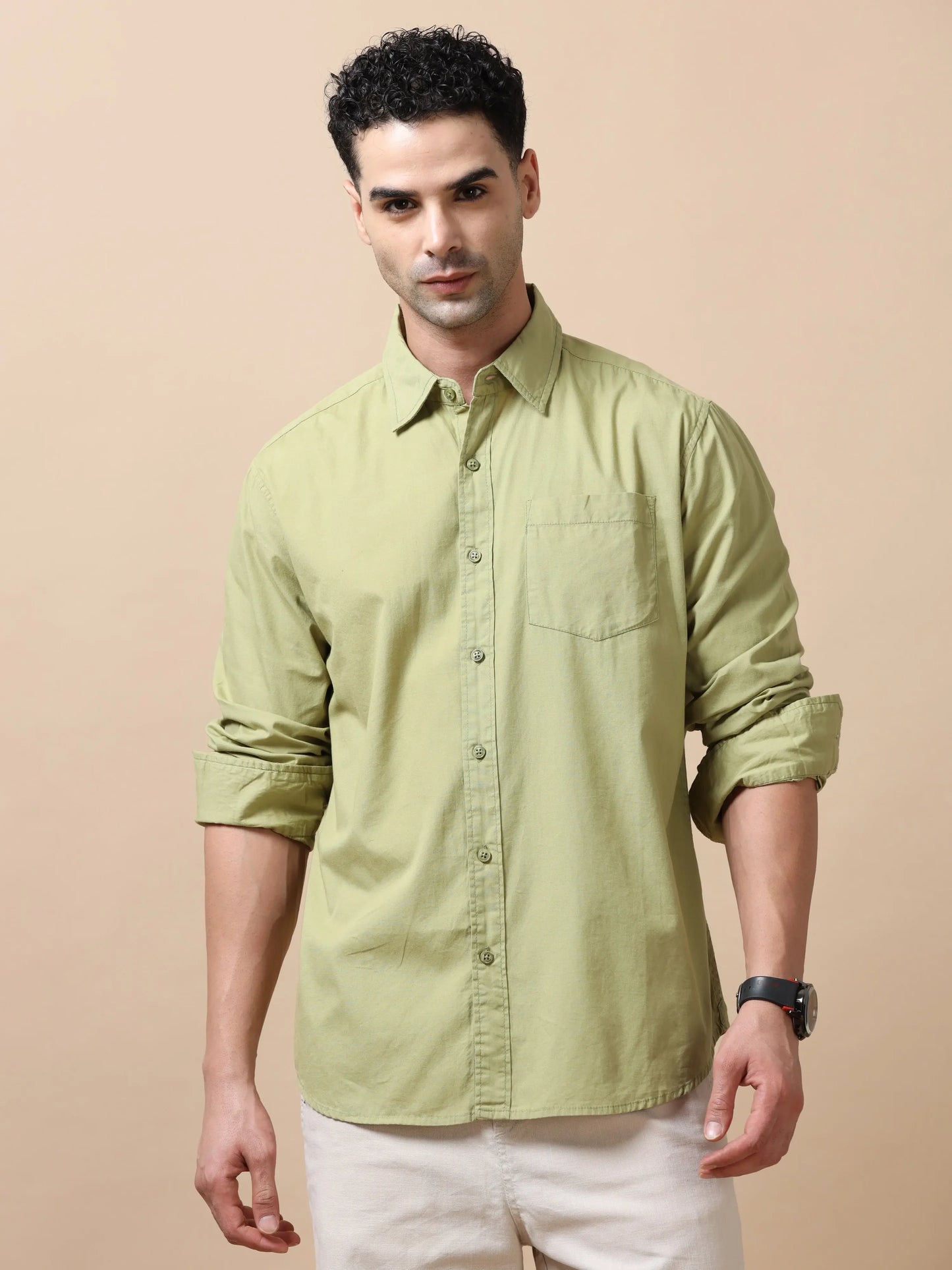 Essential Classic Cotton Shirt - Light Green