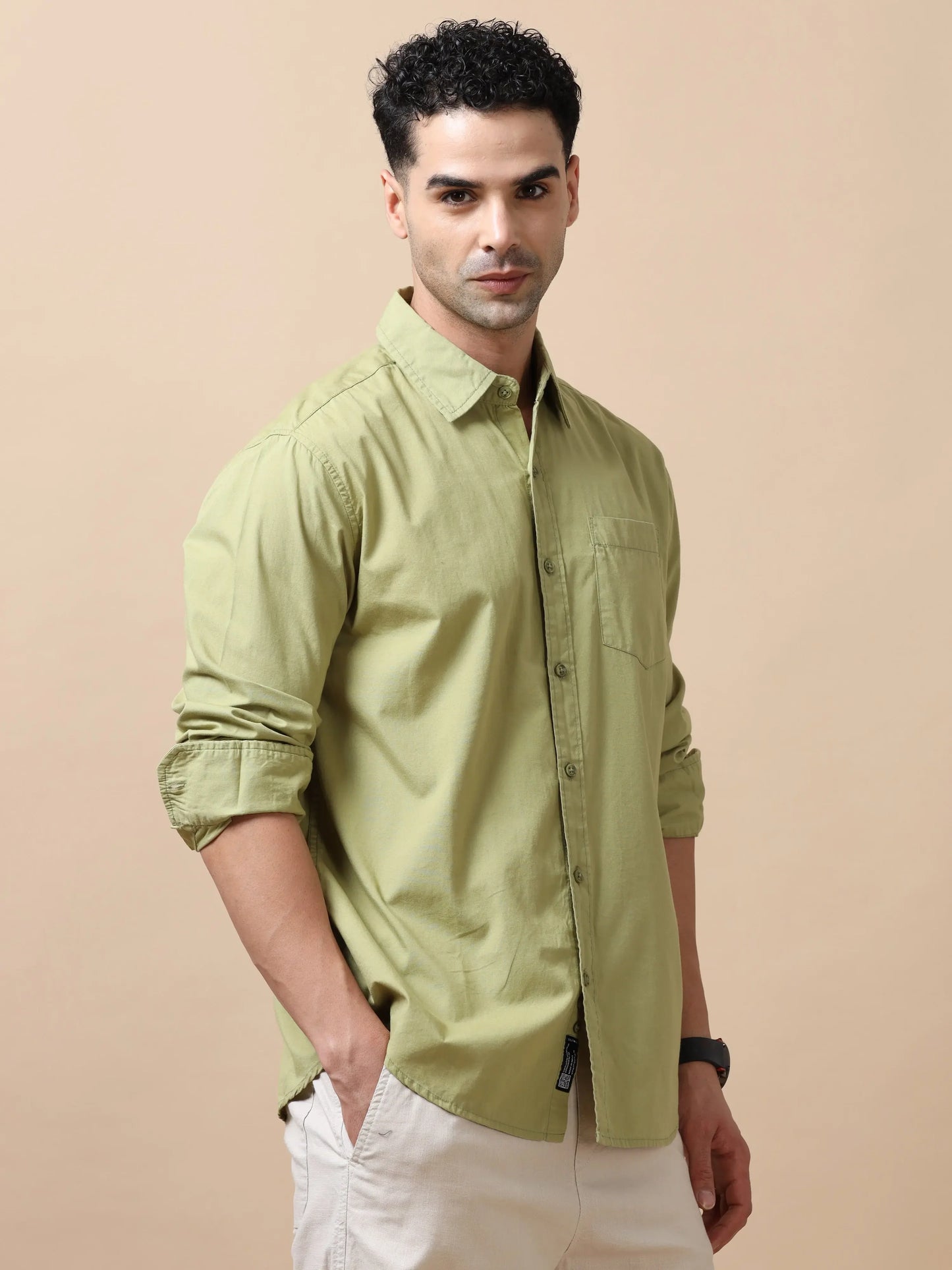 Essential Classic Cotton Shirt - Light Green